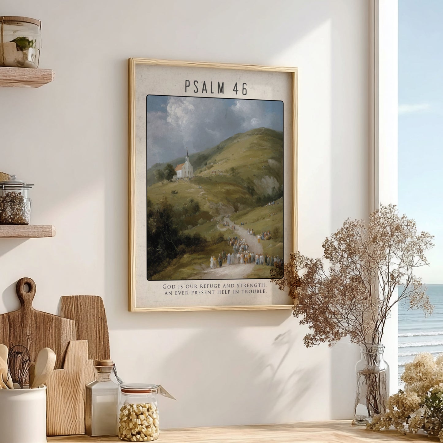 Psalm 46: Be Still - Modern Minimalist Scripture Wall Art