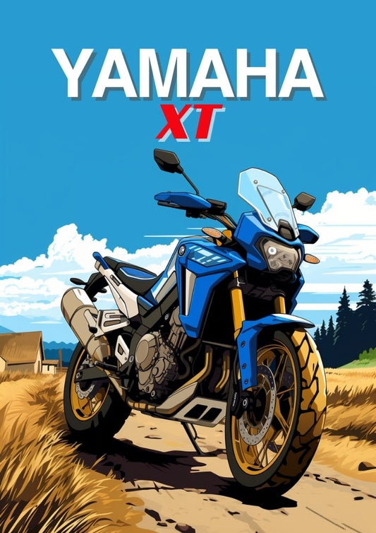 Affiche Yamaha XT – Décoration murale classique pour moto double sport
