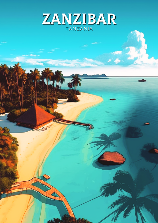 Affiche de Zanzibar - Impression vintage