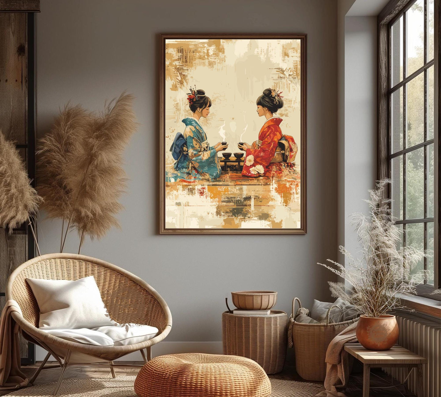 Japanese zen Tea Ceremony Poster, Tea Ceremony Japan Poster, Chado Poster, Chanoyu Poster, Home Décor, Matcha Tea Poster, Zen Tea Ceremony Art