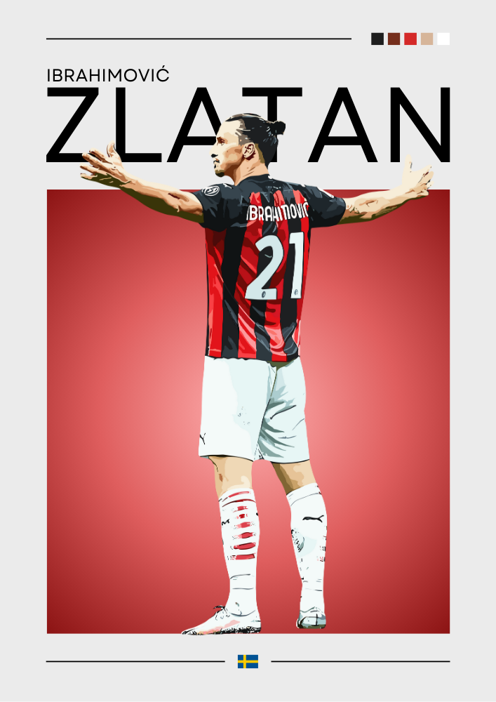 Zlatan Ibrahimović Poster – Iconic Football Legend Print