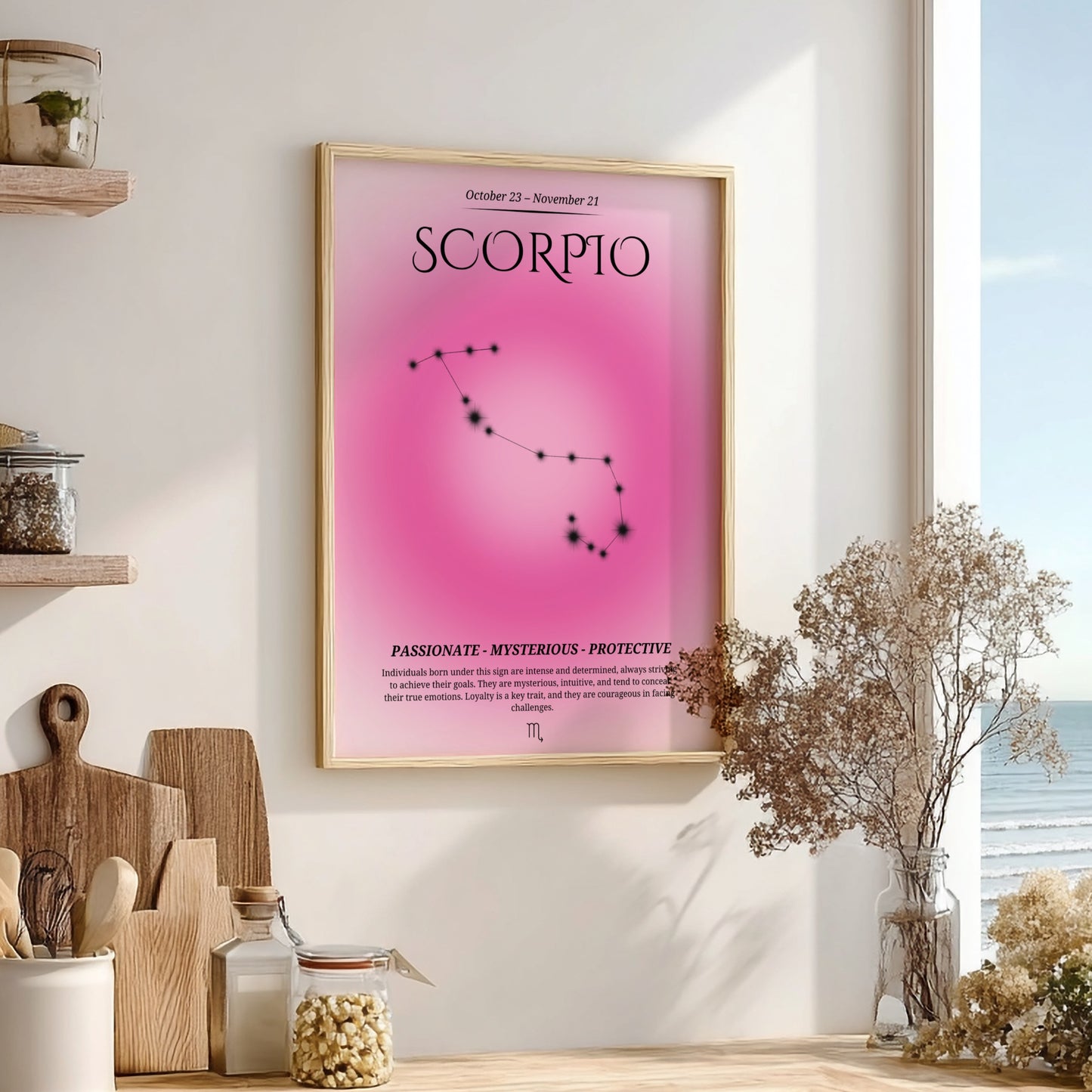 The Transformative Depth Modern Art - Scorpio Zodiac Sign Print
