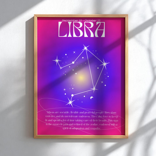 Libra - The Harmonizer - Zodiac Aura Art Print