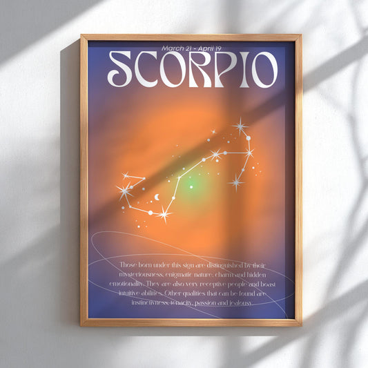 Scorpio - The Alchemist - Zodiac Aura Art Print