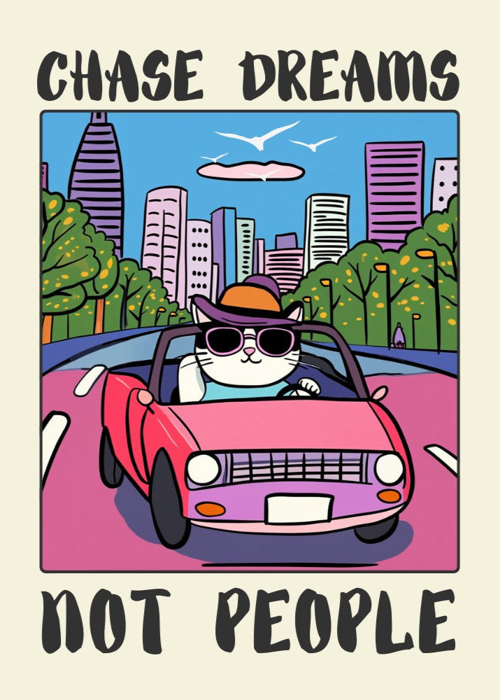 Funny positive cat print