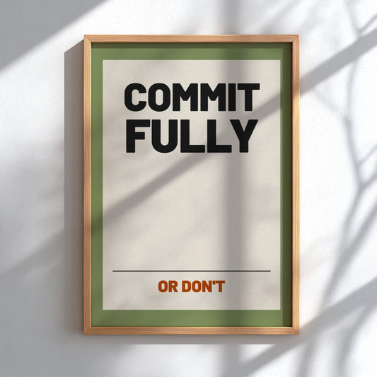 Motivational quotes poster featuring bold typography in earthy tones, perfect for wall decor.