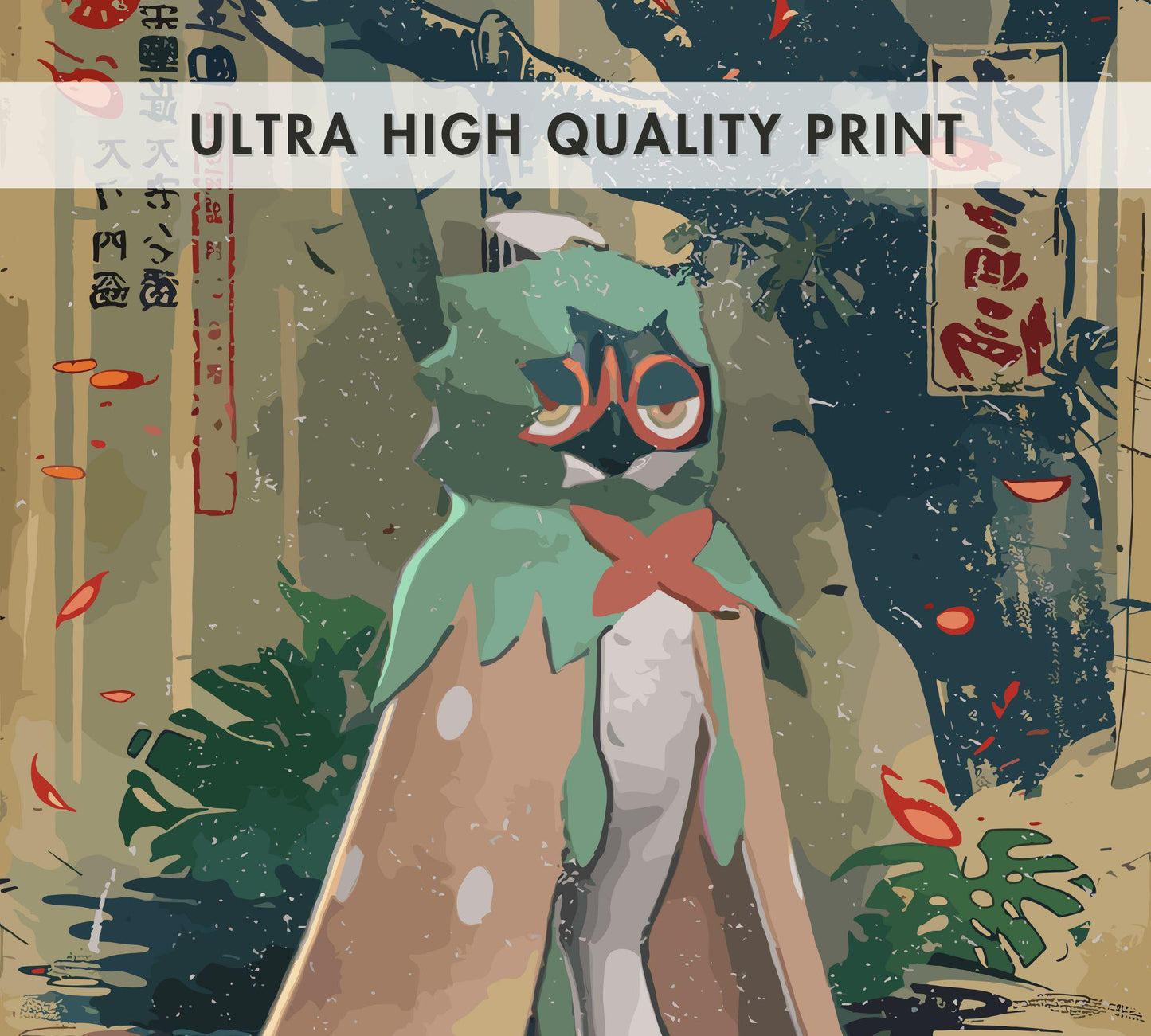 Decidueye Pokemon Poster - Japanese Style Anime Artwork