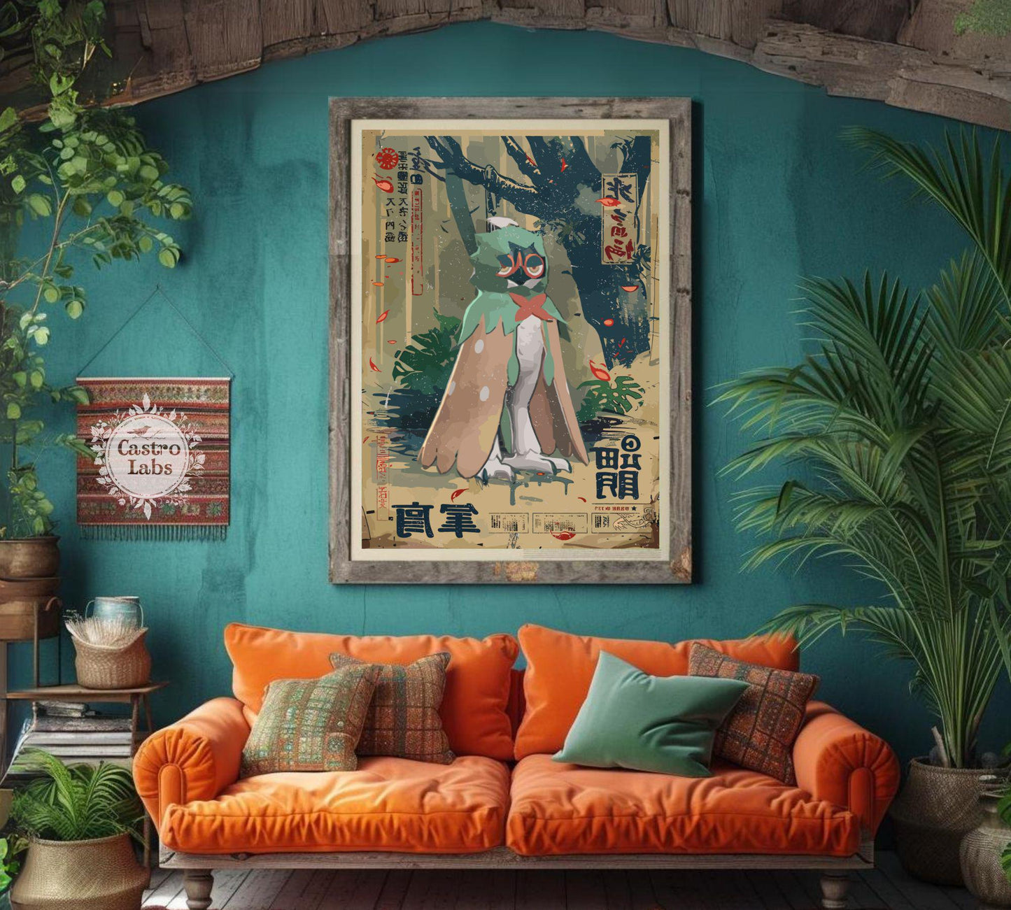 Decidueye Pokemon Poster - Japanese Style Anime Artwork