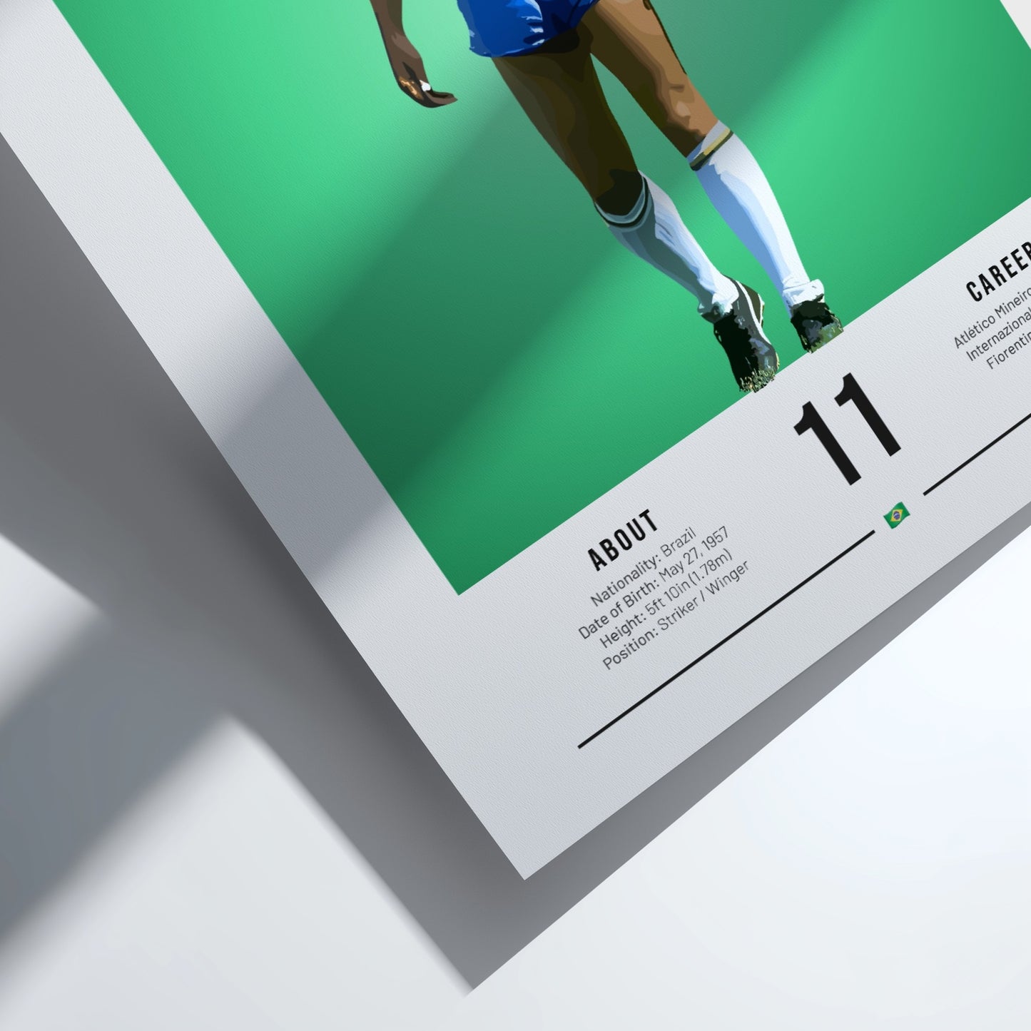 Éder Aleixo football poster featuring vibrant yellow jersey and green background