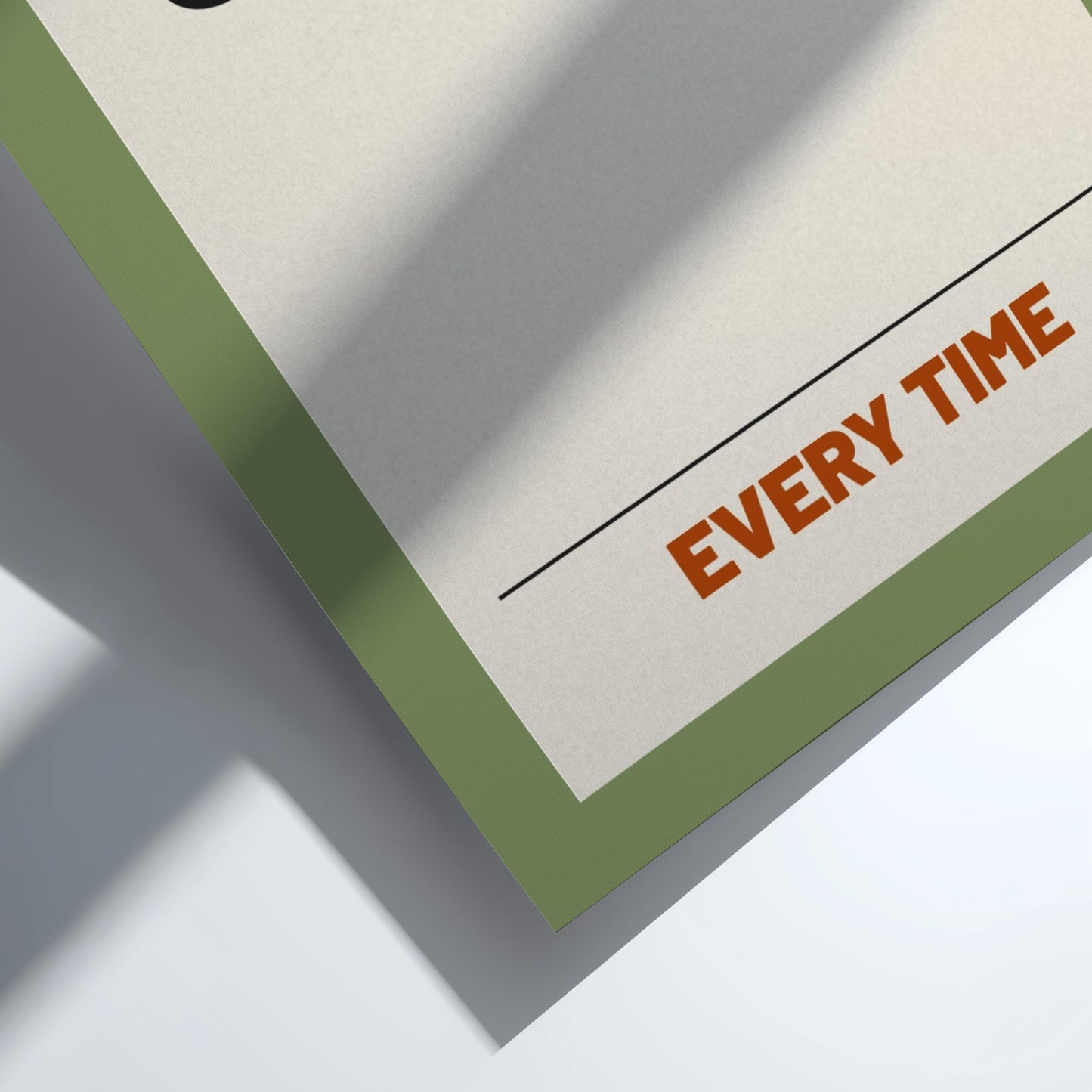 Motivational quotes poster featuring 'Finish Strong' in bold typography with a green and neutral color palette