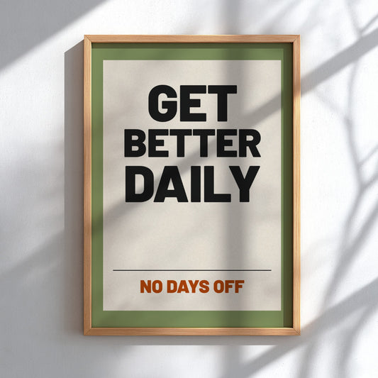 Motivational quotes poster featuring bold typography in earthy tones, perfect for home decor and inspiration.