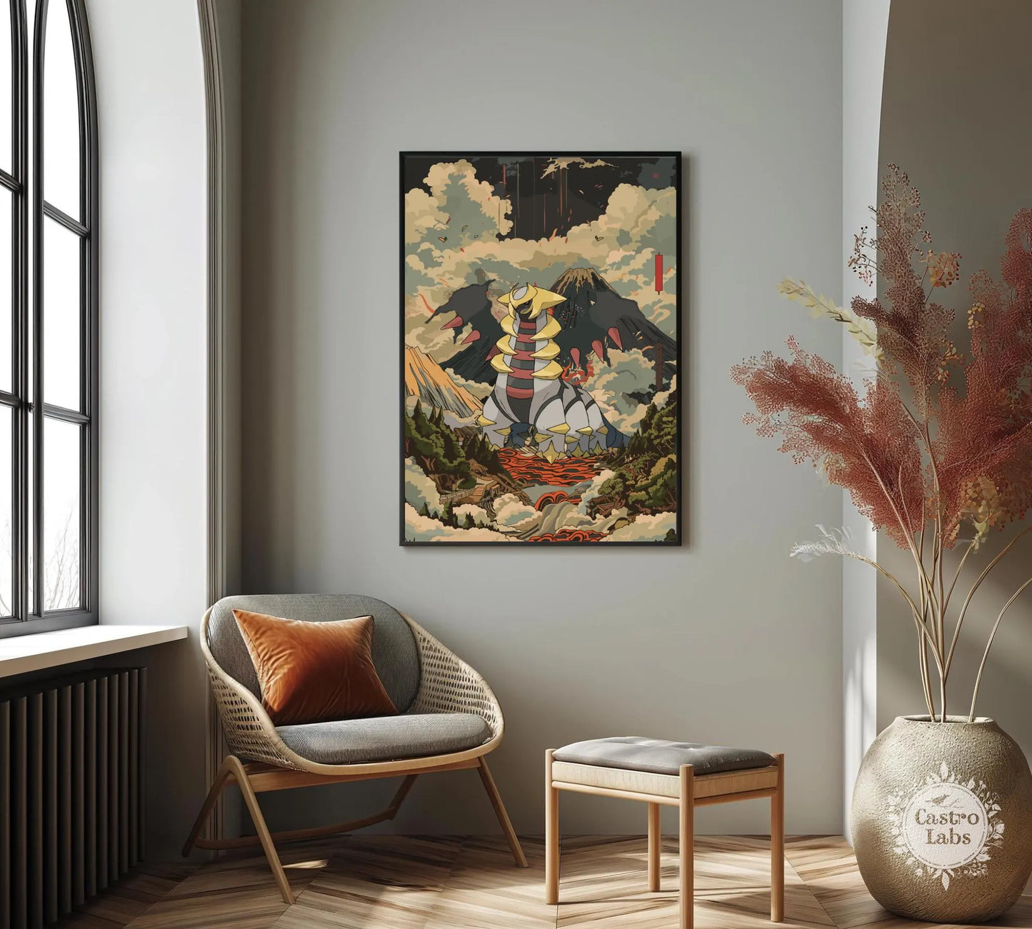 Affiche Pokémon Giratina - Fan Art Pokémon de style japonais