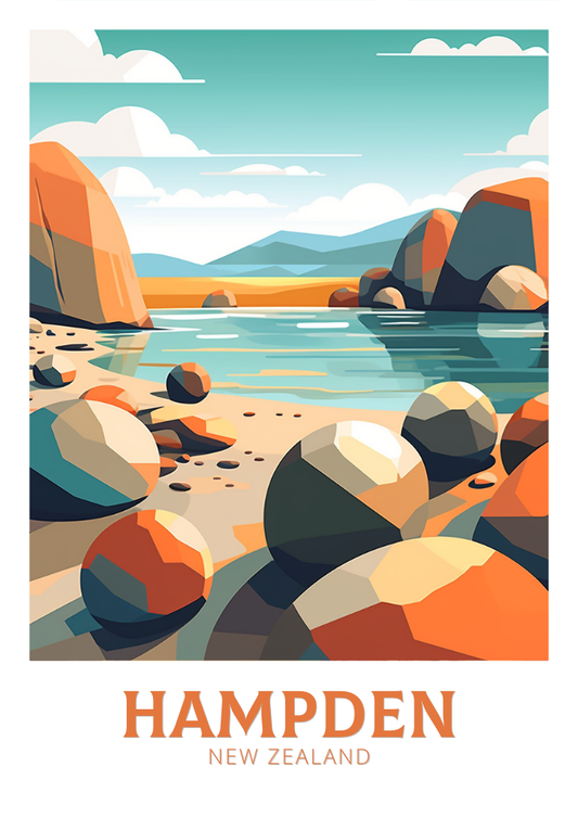 Impression de voyage à Hampden - Wallart Nouvelle-Zélande