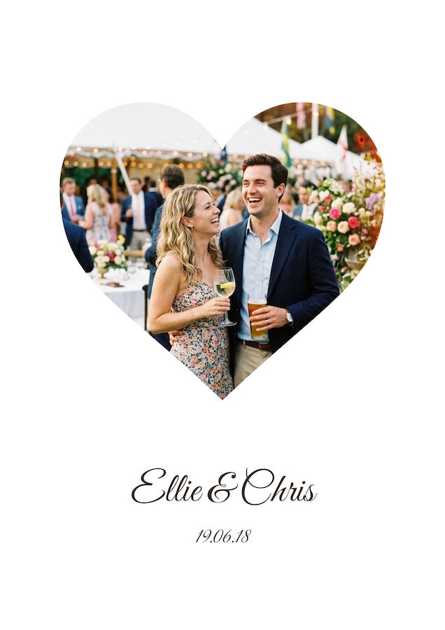 Personalised Heart Photo Poster
