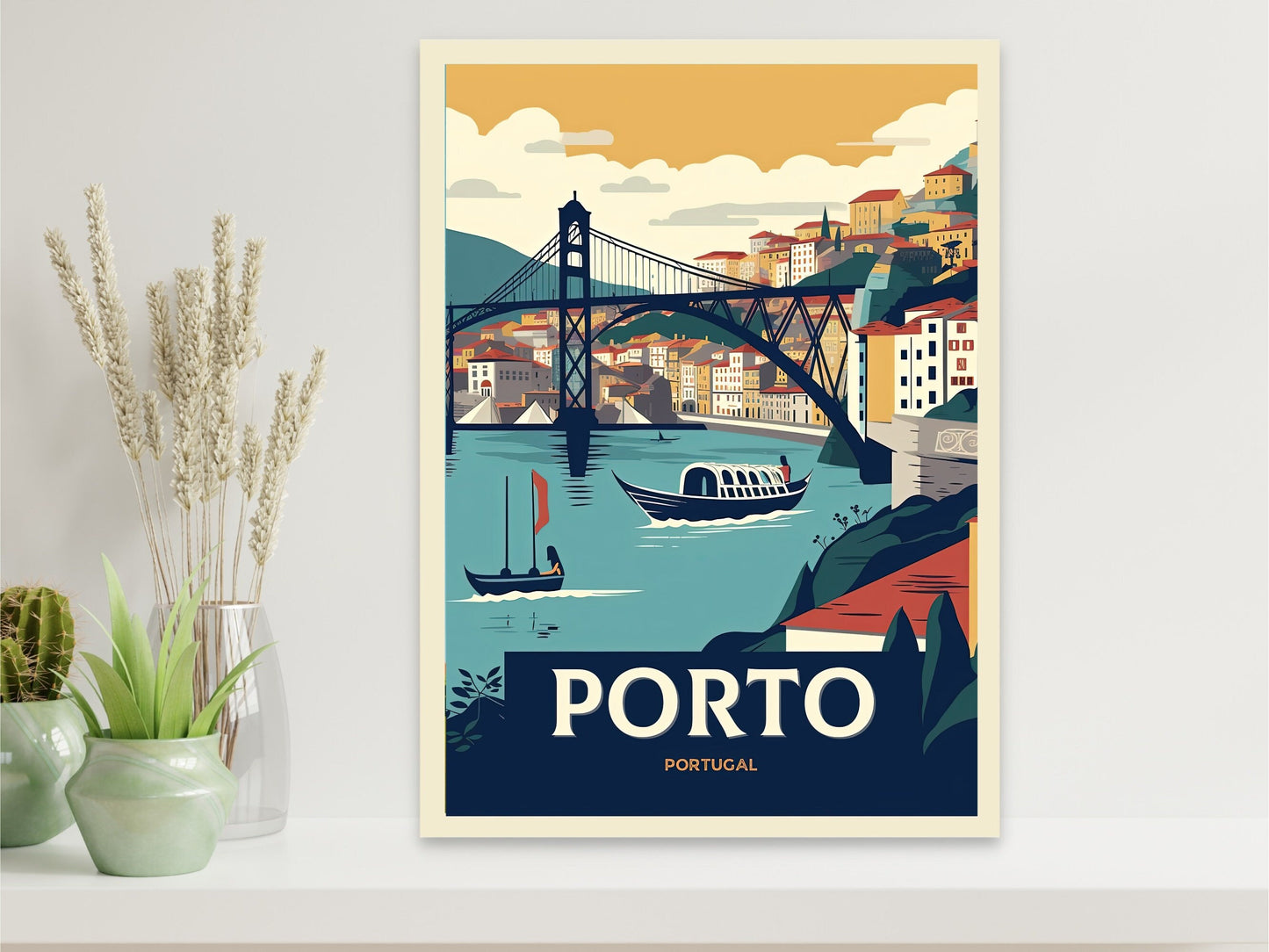 Porto Travel Print | Porto Illustration | Porto Art | Porto Print | Portugal Print | Portugal Decor | Porto Poster | Travel gift | ID 037