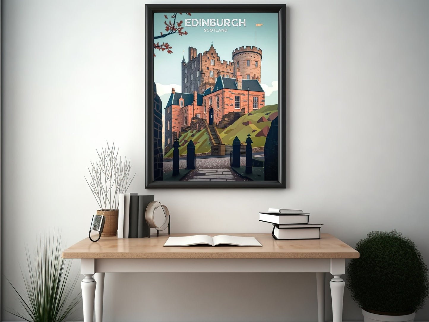 Edinburgh Travel Print | Edinburgh Illustration | Edinburgh Wall Art | Edinburgh Castle Print | Scotland Print | Scotland Poster | ID 041