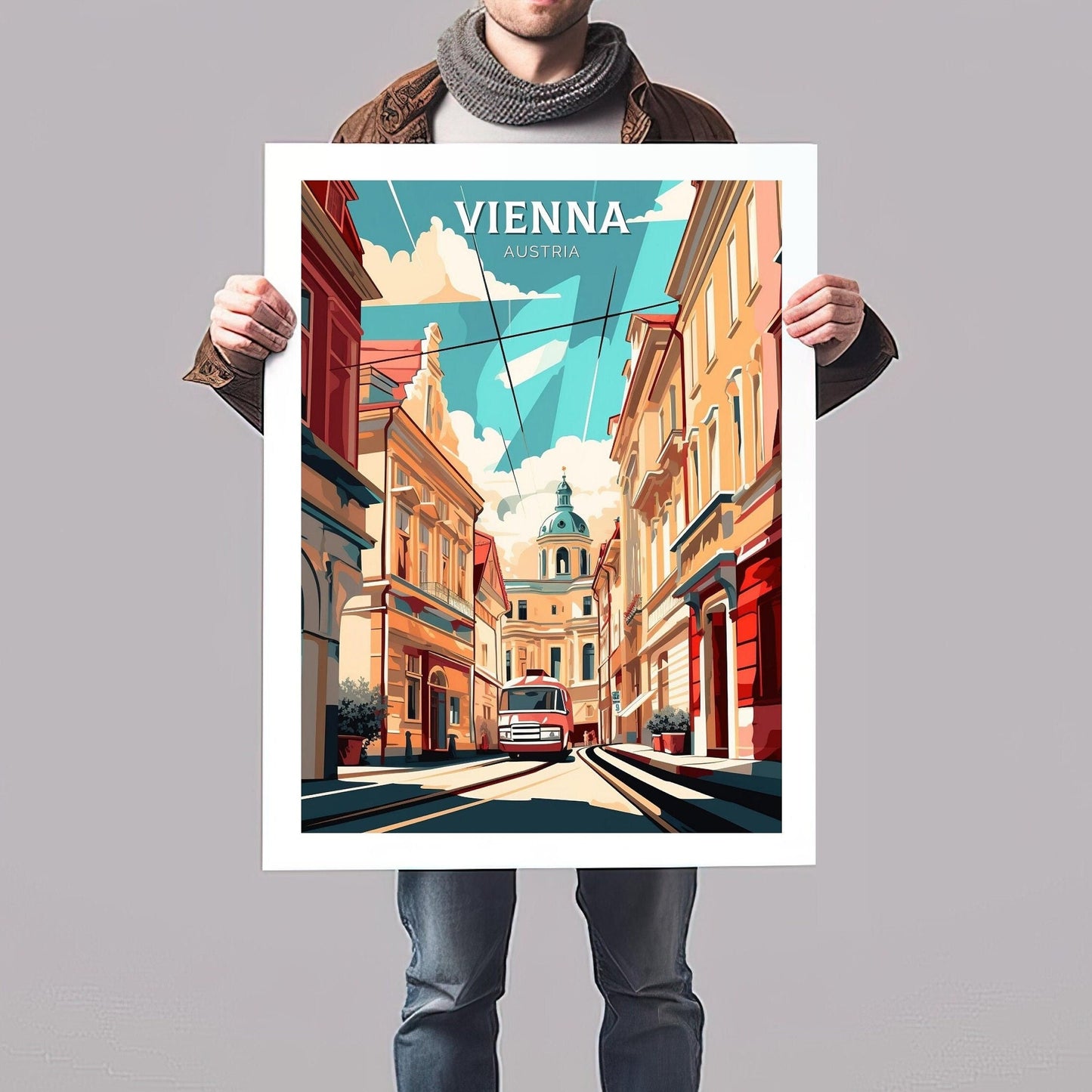 Vienna Poster | Vienna Print | Vienna Illustration | Vienna Wall Art | Vienna Austria Print | Vienna Home Decor | Wall Hangings ID 066