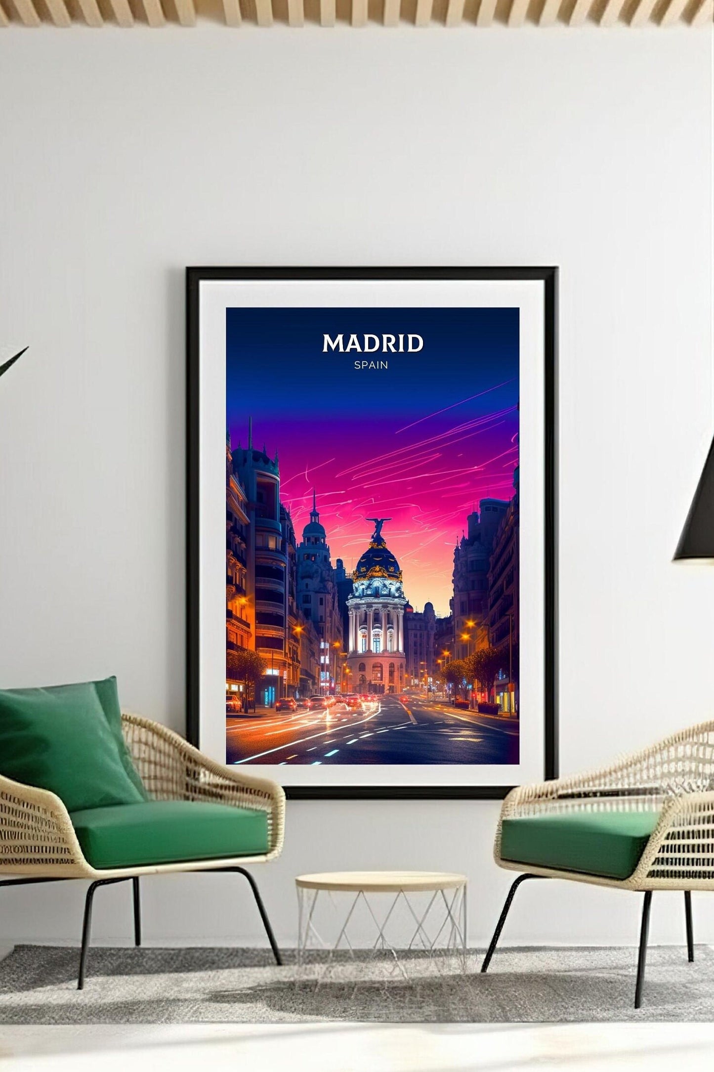 Madrid Travel Print | Madrid Illustration | Madrid Wall Art | Spain Print | Madrid Print| Madrid Spain Painting | ID 076
