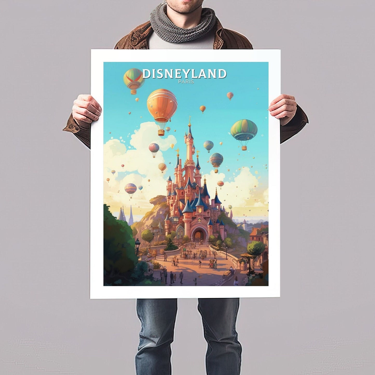 Disneyland Travel Print | Disneyland Poster | Disneyland Illustration | Disneyland Wall Art | Disneyland Paris | Disneyland Decor | ID 083