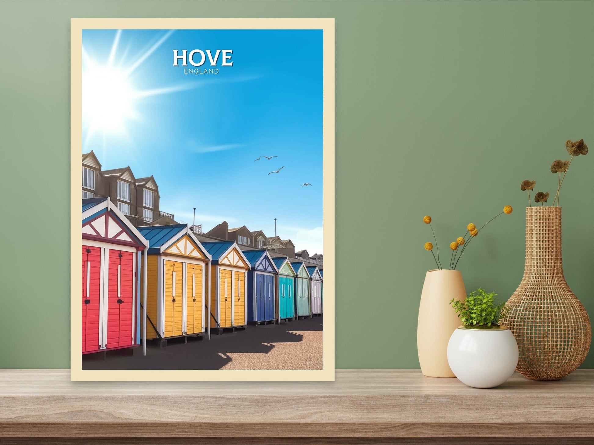 Hove England Travel Poster | Hove Print | Hove Design | Hove Wall Art | Hove England Illustration | Hove England Print | Hove Art | ID 103