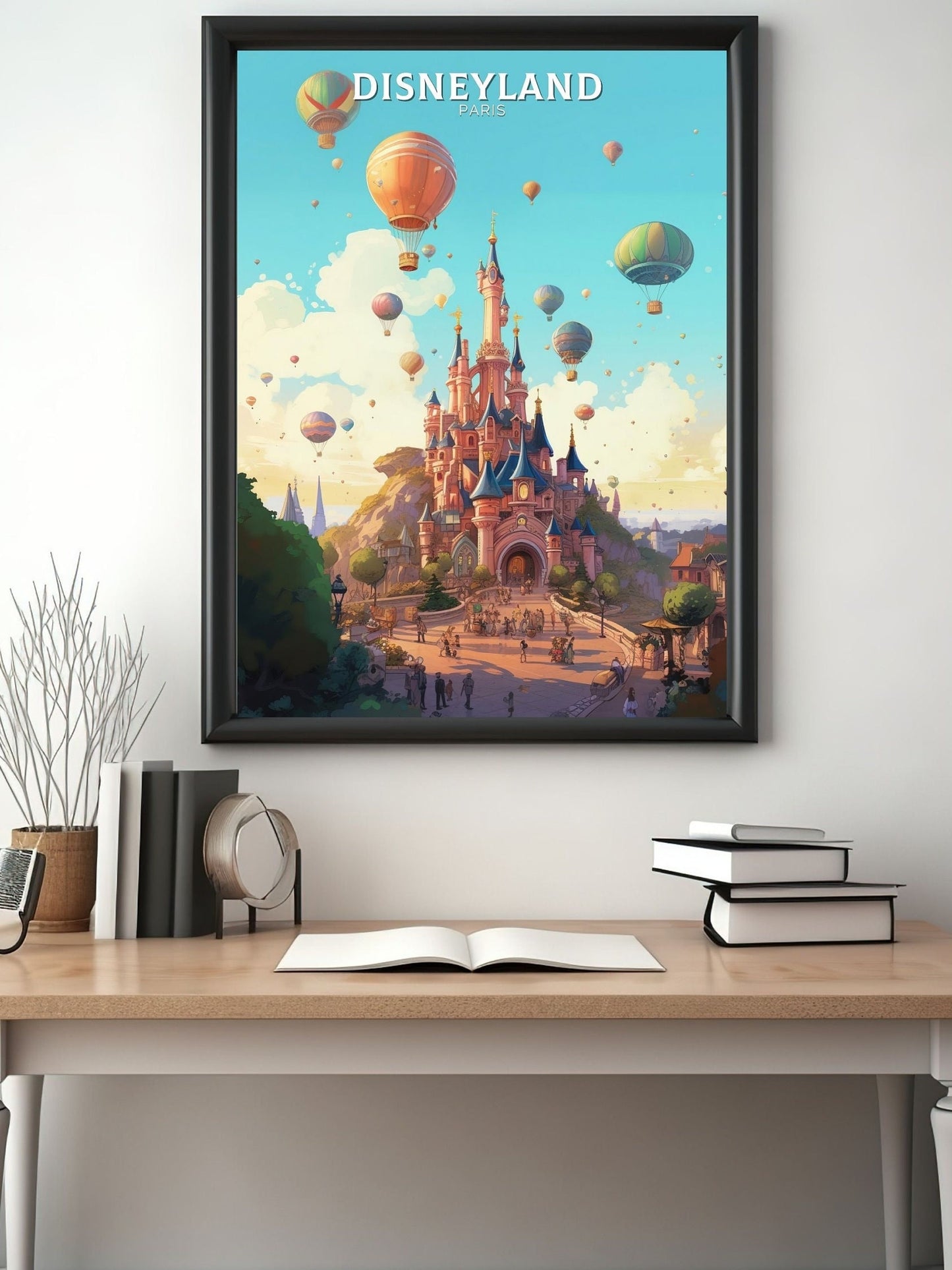 Disneyland Travel Print | Disneyland Poster | Disneyland Illustration | Disneyland Wall Art | Disneyland Paris | Disneyland Decor | ID 083