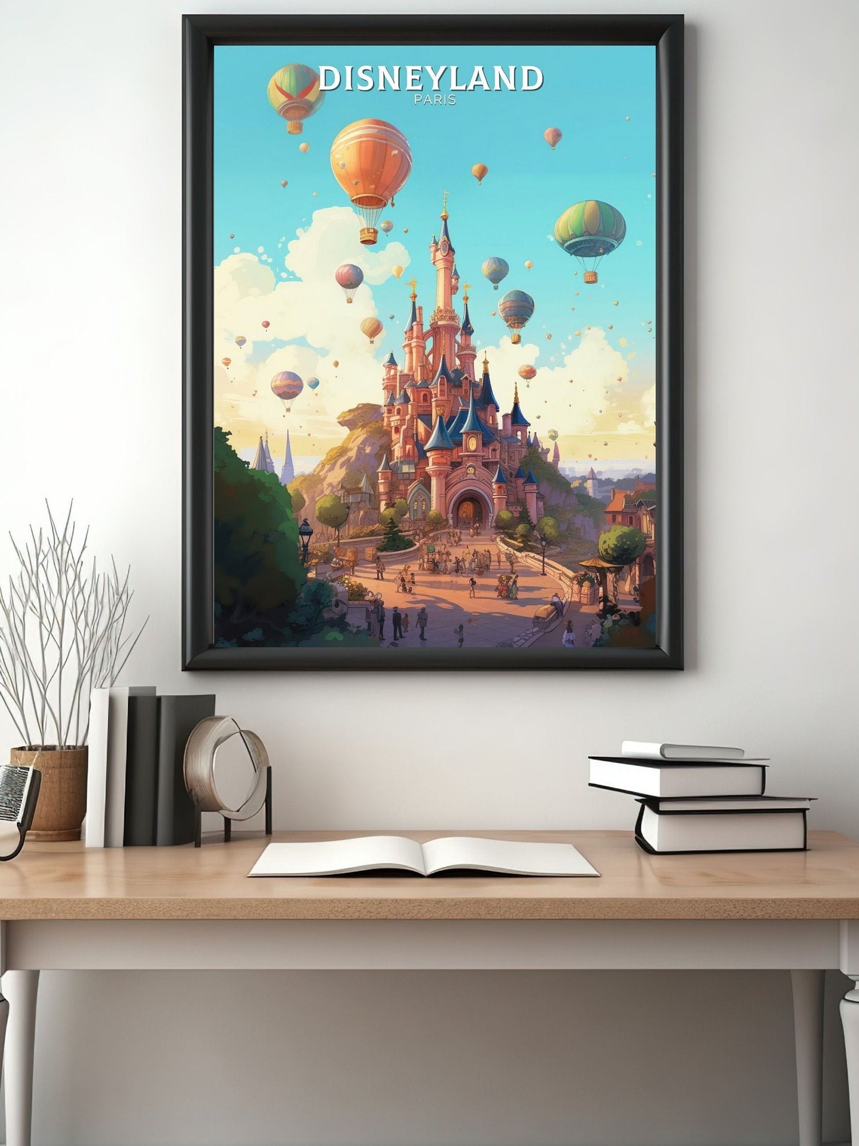 Disneyland Travel Print | Disneyland Poster | Disneyland Illustration | Disneyland Wall Art | Disneyland Paris | Disneyland Decor | ID 083