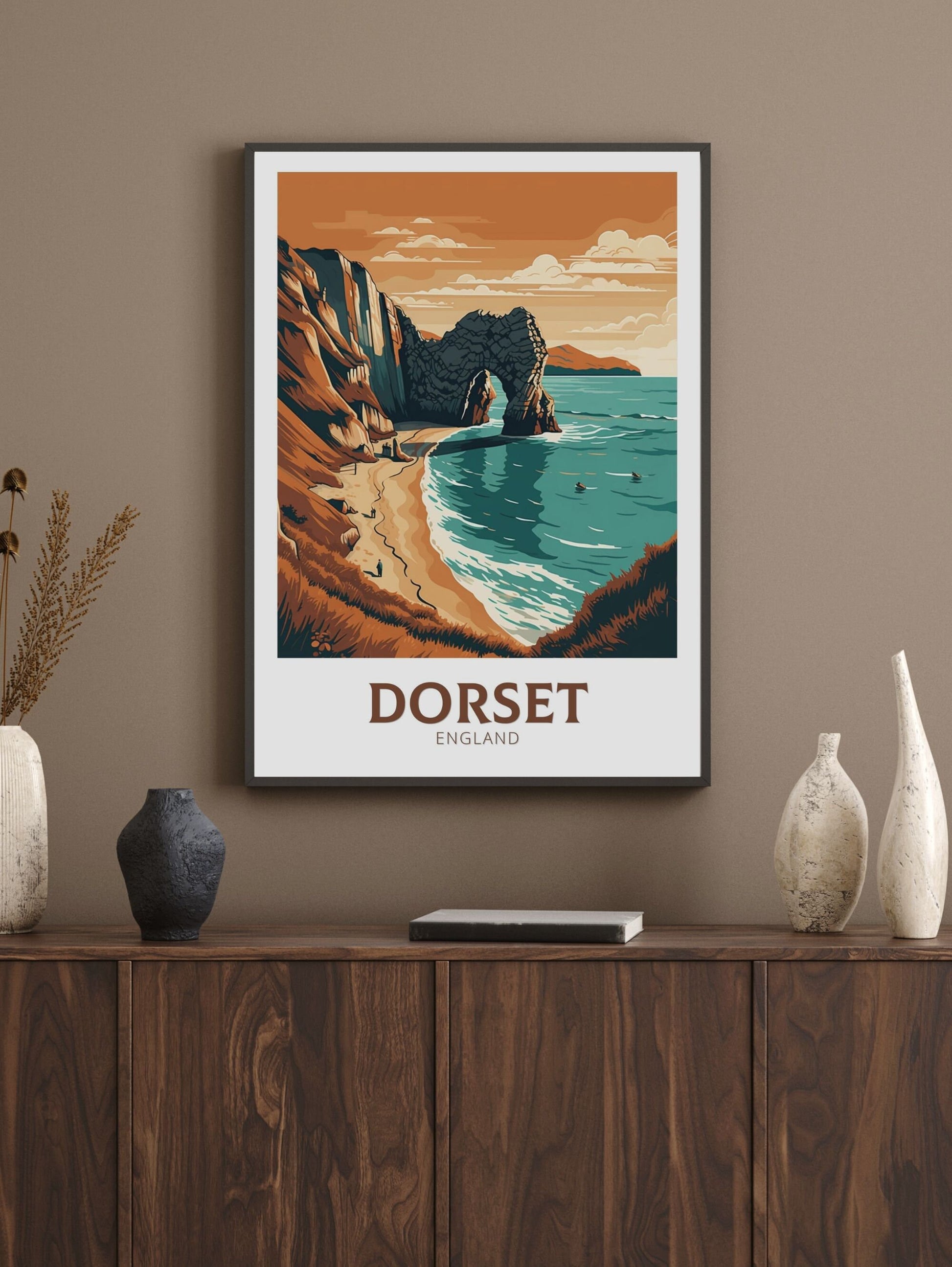 Dorset Travel Poster | Dorset Travel Print | Dorset Wall Art | England Print | England Home Decor | Dorset Poster | Travel gift | ID 155