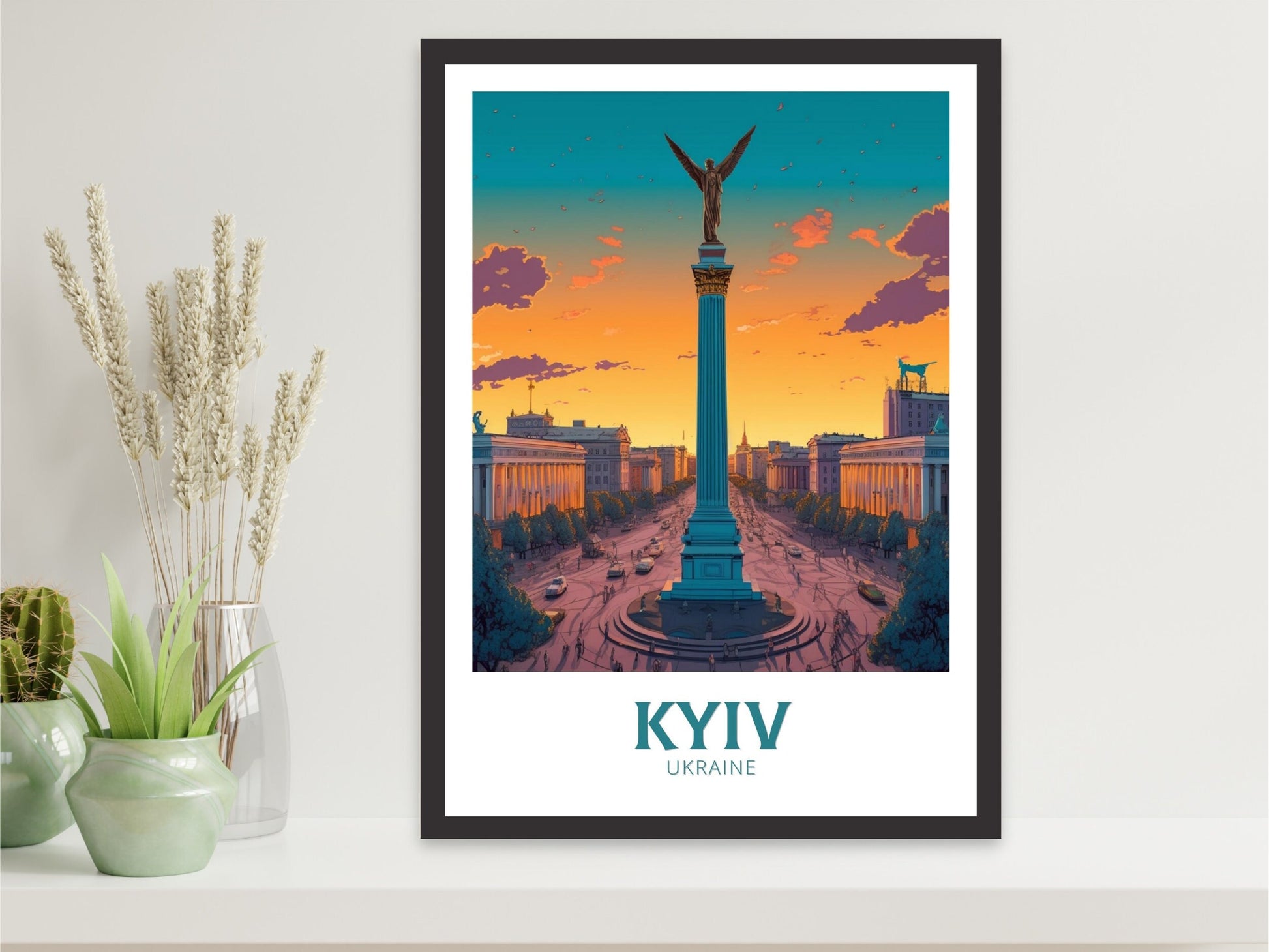 Kyiv Ukraine Travel Print | Kyiv Poster | Kyiv Design | Kyiv Wall Art | Kyiv Ukraine Illustration | Kiev Ukraine Poster | Kyiv Art | ID 193