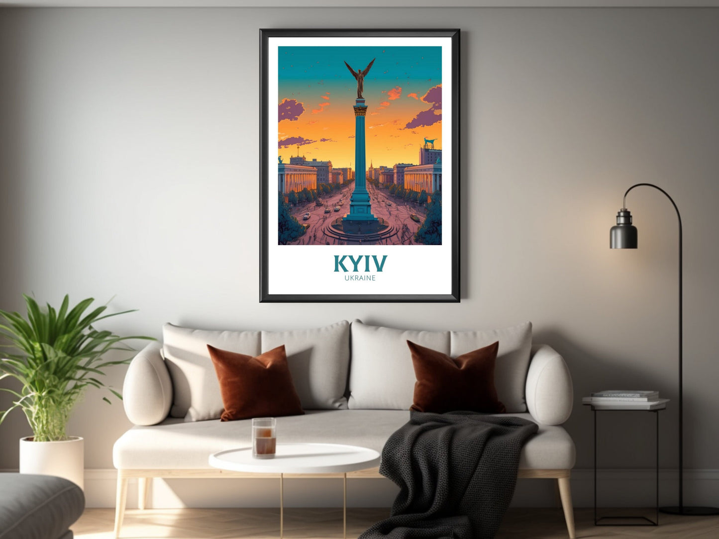 Kyiv Ukraine Travel Print | Kyiv Poster | Kyiv Design | Kyiv Wall Art | Kyiv Ukraine Illustration | Kiev Ukraine Poster | Kyiv Art | ID 193