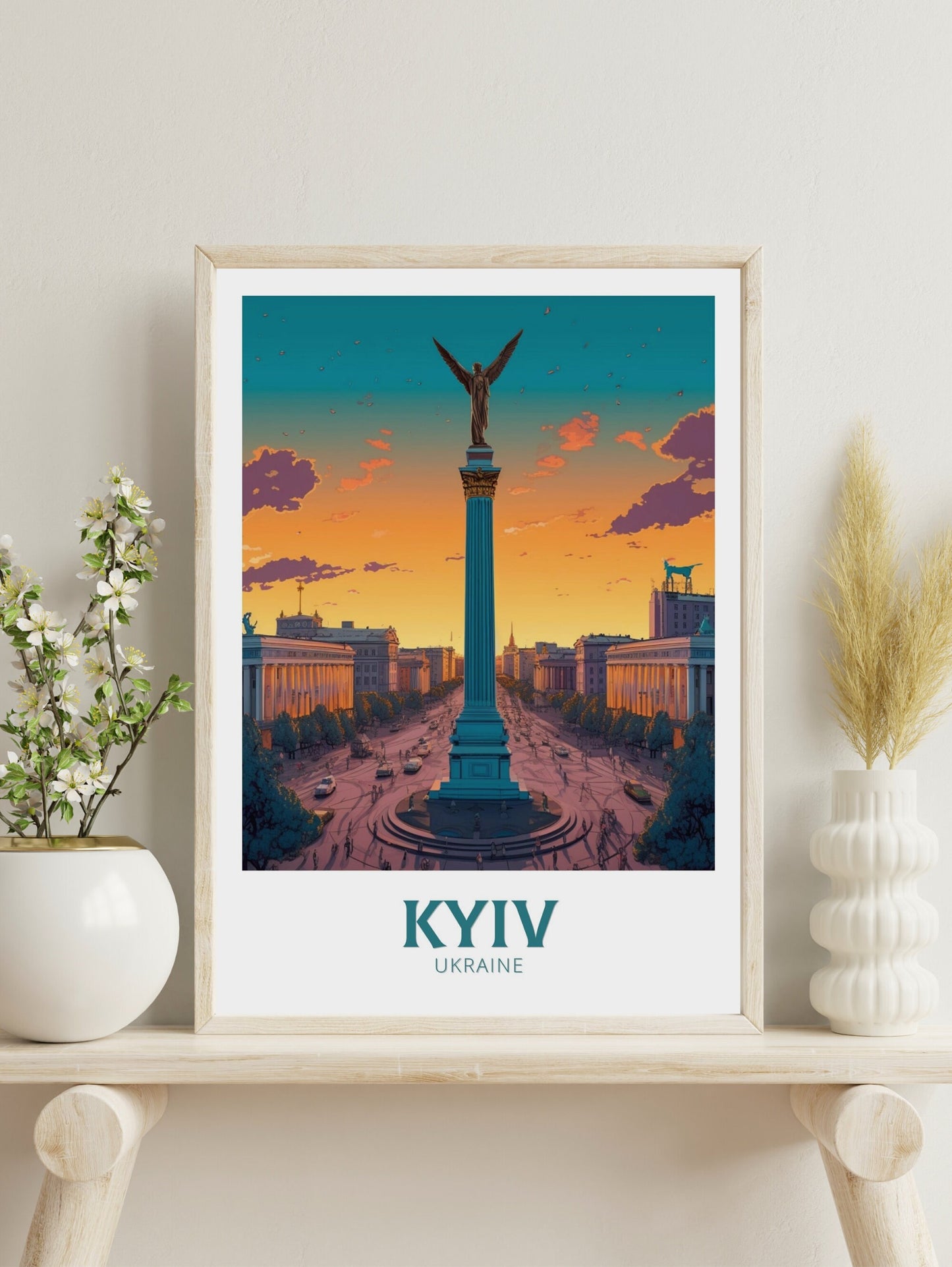 Kyiv Ukraine Travel Print | Kyiv Poster | Kyiv Design | Kyiv Wall Art | Kyiv Ukraine Illustration | Kiev Ukraine Poster | Kyiv Art | ID 193
