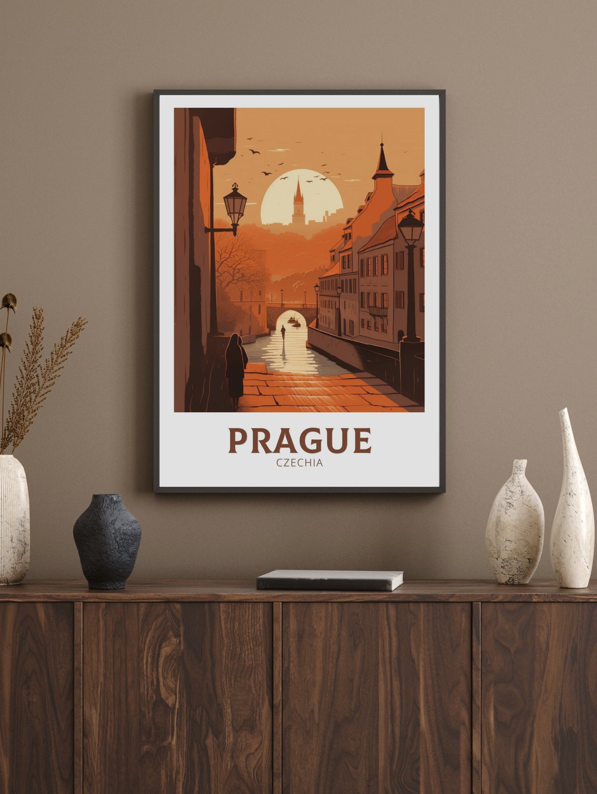 Prague Travel Poster| Prague Illustration | Prague Wall Art | Chech Republic Poster | Prague Home Décor | Prague Print | ID 208