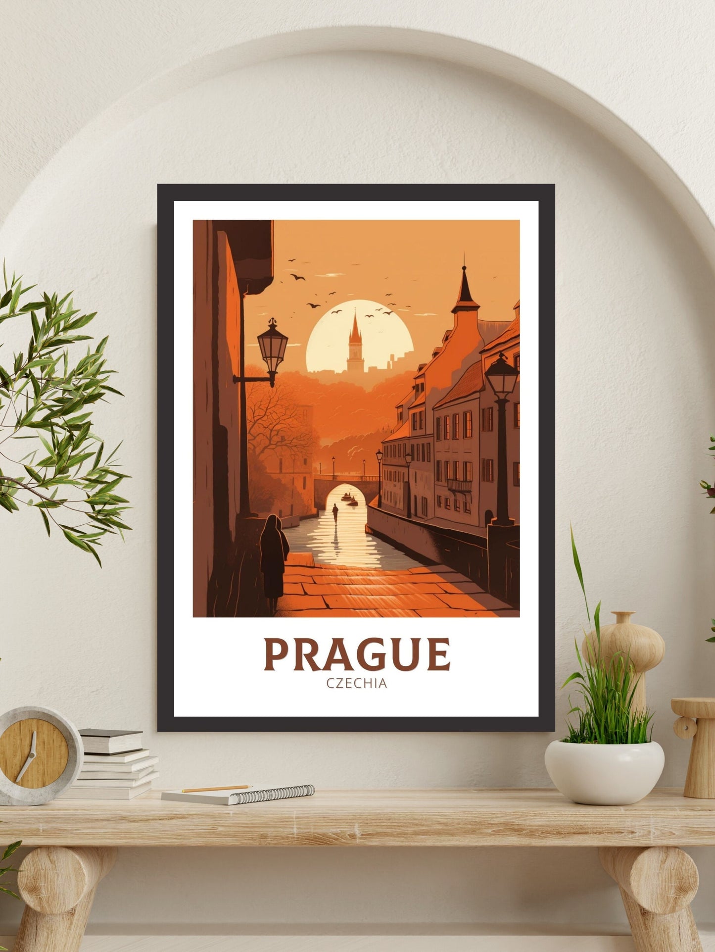 Prague Travel Poster| Prague Illustration | Prague Wall Art | Chech Republic Poster | Prague Home Décor | Prague Print | ID 208