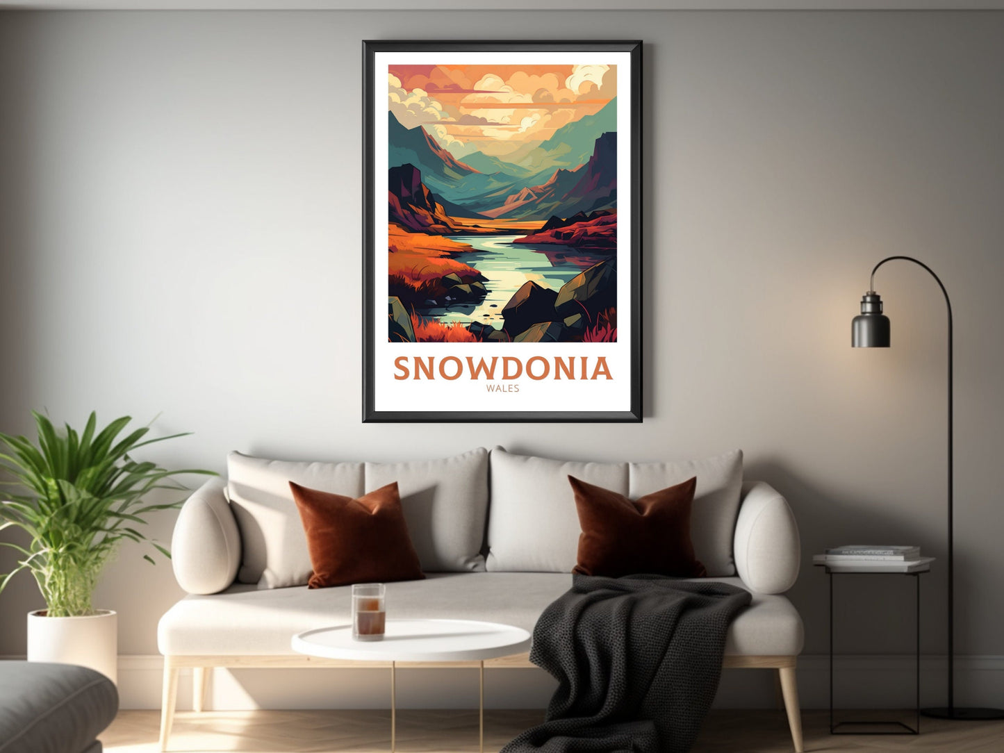 Snowdonia Travel Poster | Snowdonia Illustration | SnowdoniaWall Art | Walles Poster | Snowdonia Home Décor | Snowdonia Print | ID 245
