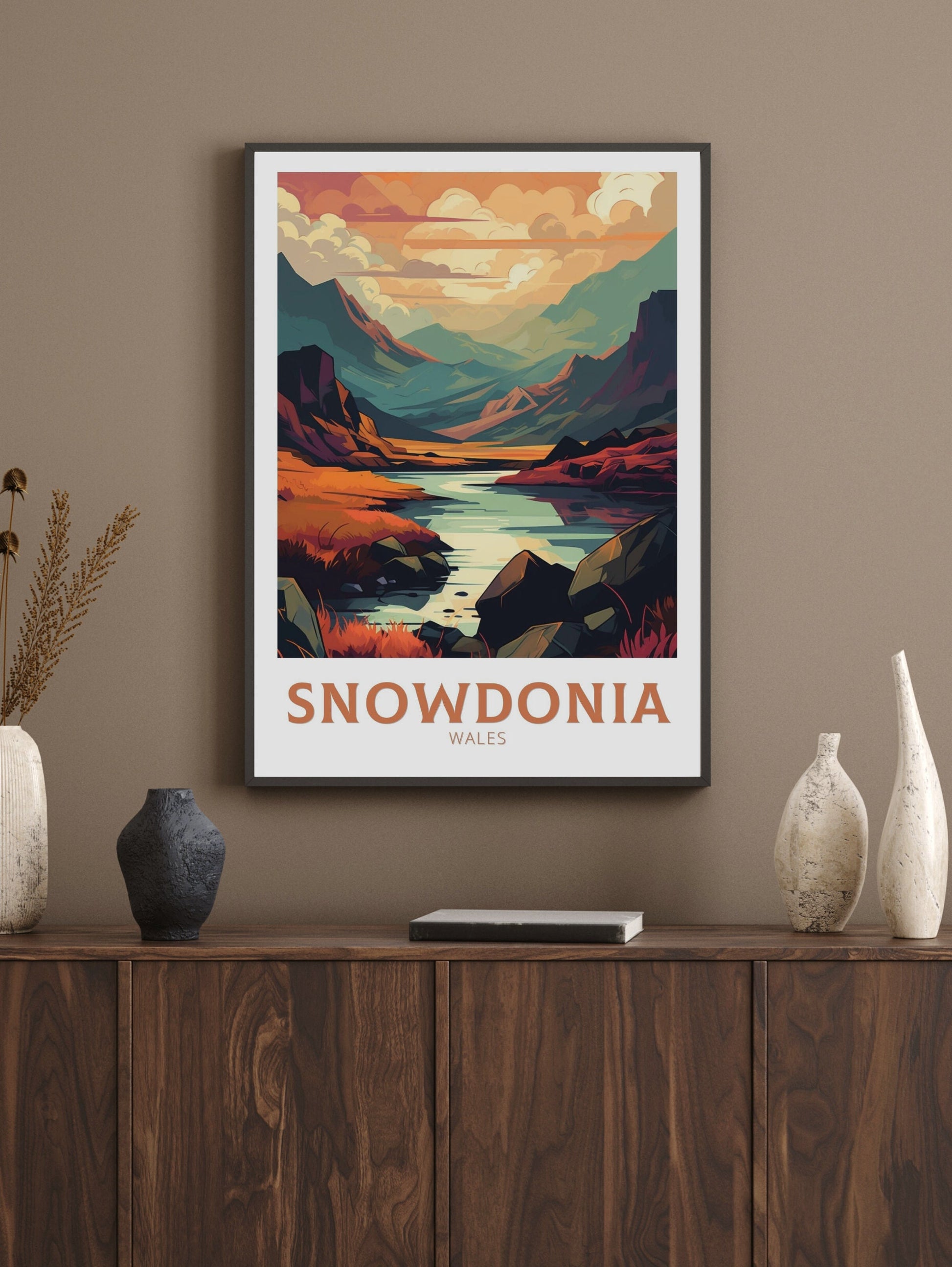 Snowdonia Travel Poster | Snowdonia Illustration | SnowdoniaWall Art | Walles Poster | Snowdonia Home Décor | Snowdonia Print | ID 245