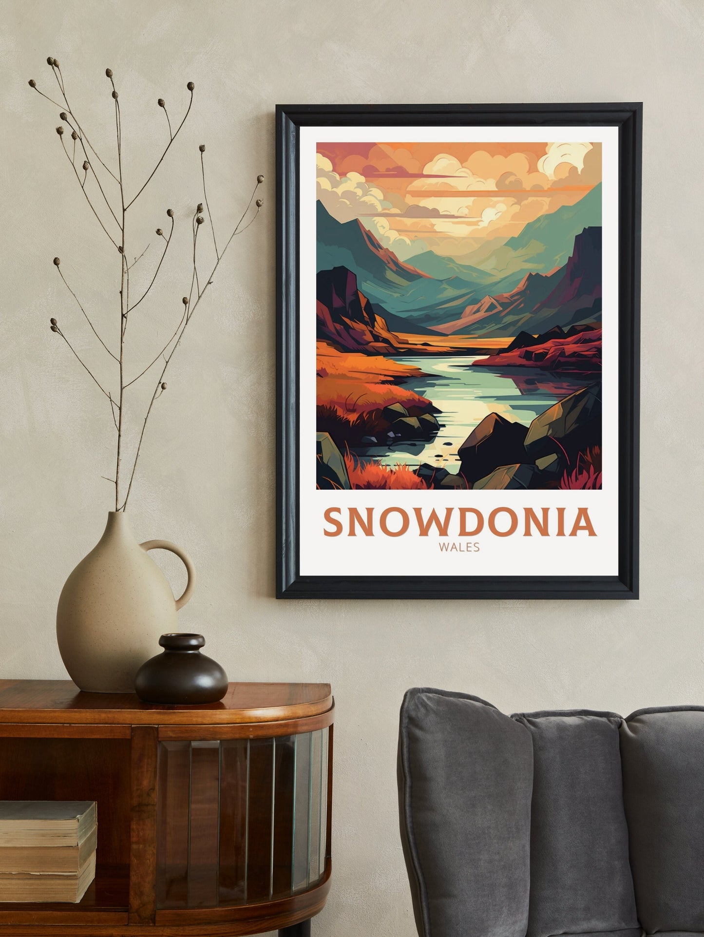 Snowdonia Travel Poster | Snowdonia Illustration | SnowdoniaWall Art | Walles Poster | Snowdonia Home Décor | Snowdonia Print | ID 245
