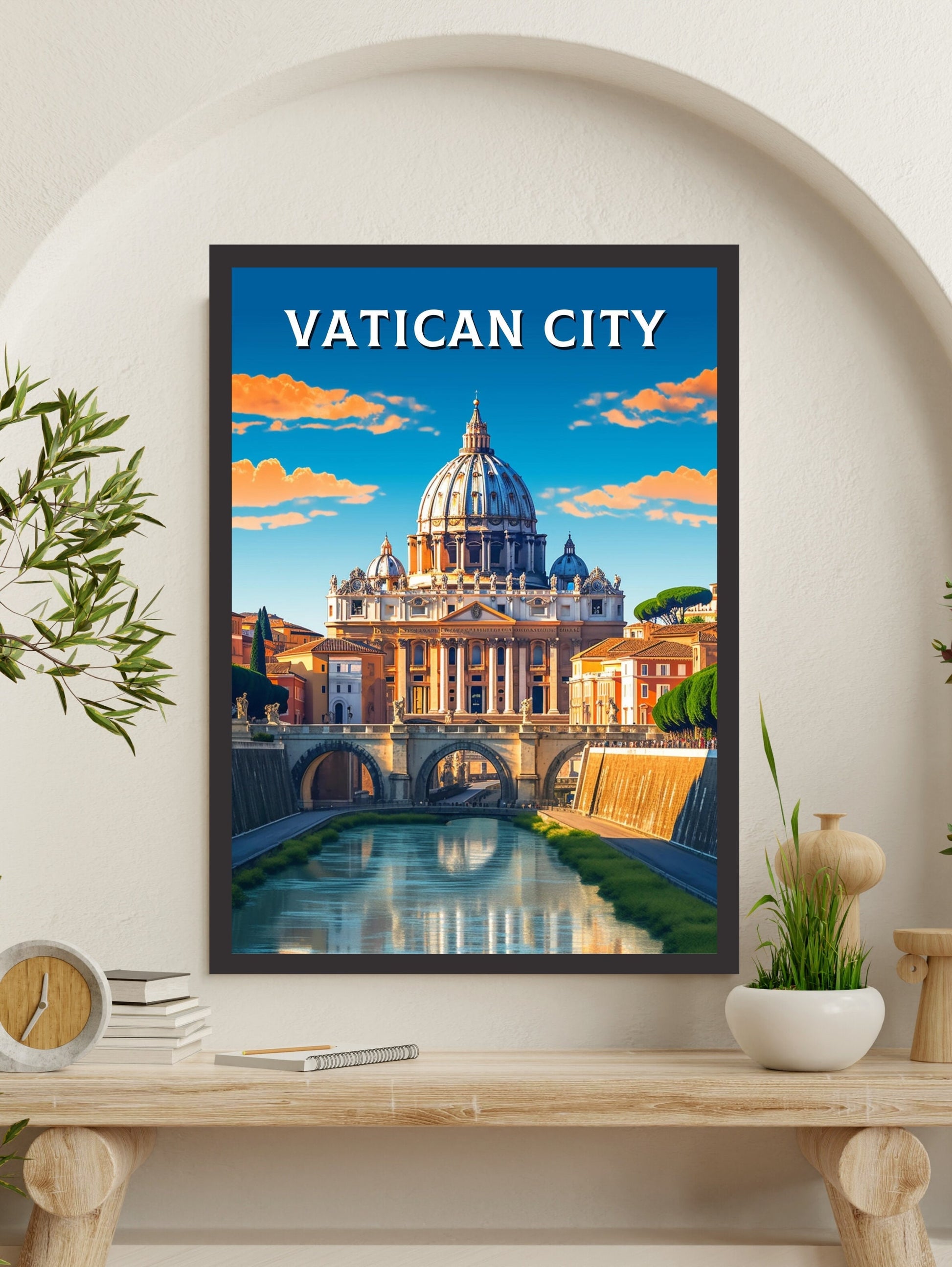 Vatican Travel Print | Travel Gifts | Italy Travel Poster | Vatican City Poster | Housewarming Gift | Vatican Art | Vatican Gift | ID 233