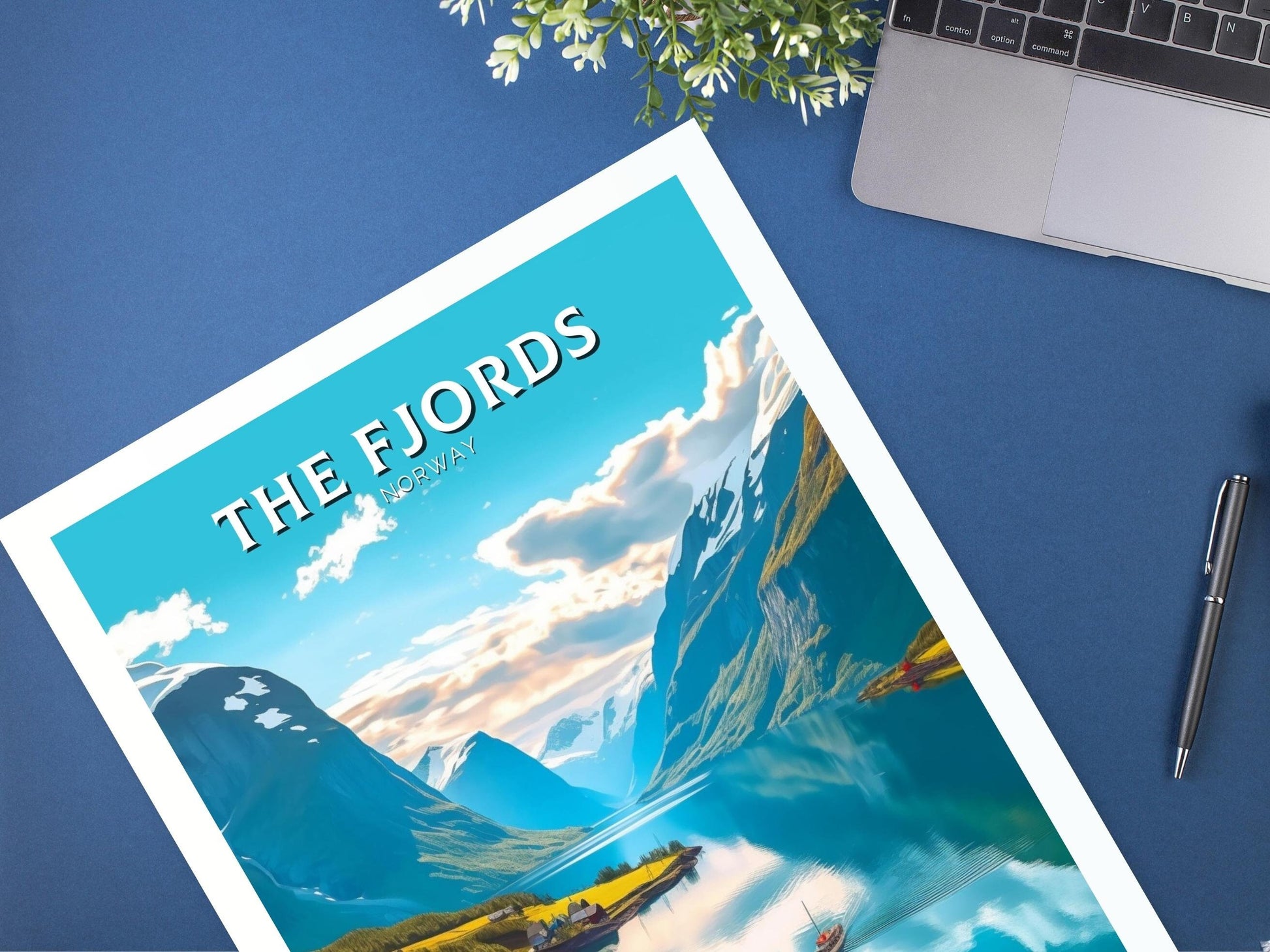 The Fjords Travel Print | The Fjords Illustration | Norway Wall Art | Norway Print | The Fjords Travel Poster | Norway Wall Art | ID 251