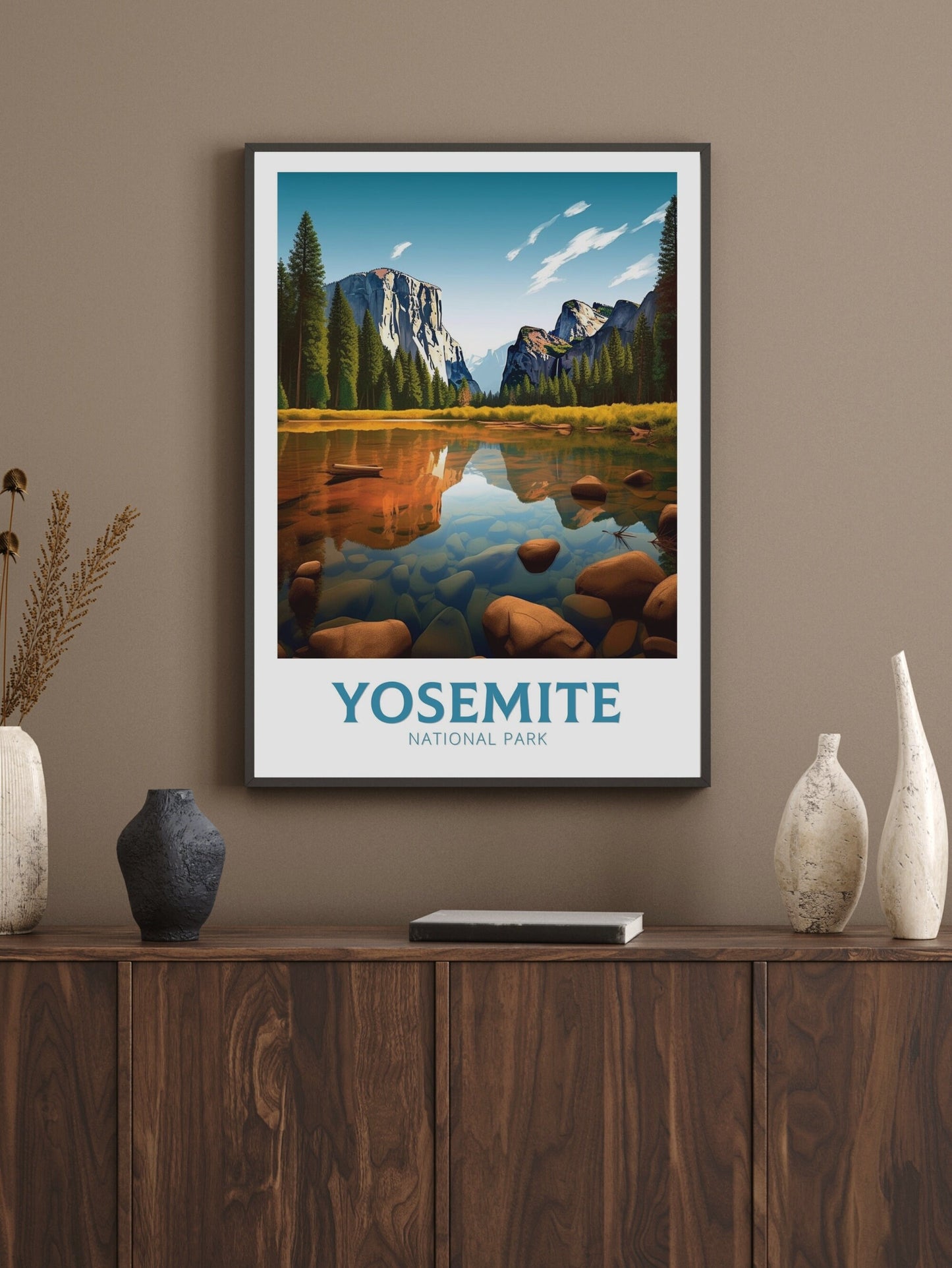 Yosemite Park Poster Wall Art | Yosemite National Park Travel Print | Yosemite National Park Illustration | California Travel Print | ID 258