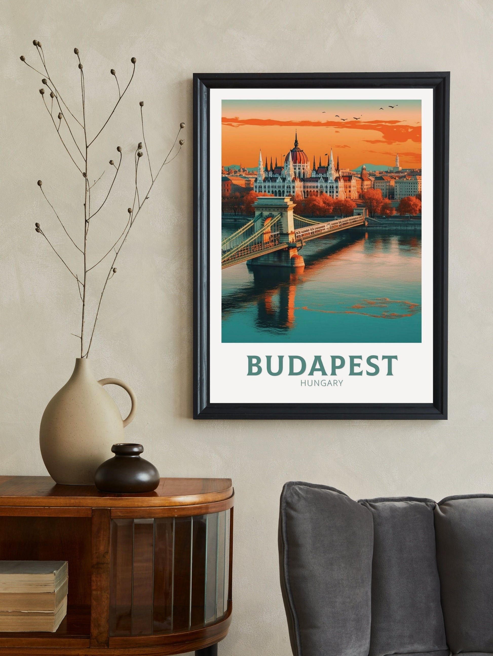 Budapest Print | Budapest Poster| Budapest Wall Art | Budapest Poster | Hungary Illustration | Budapest Home Decor | ID 294