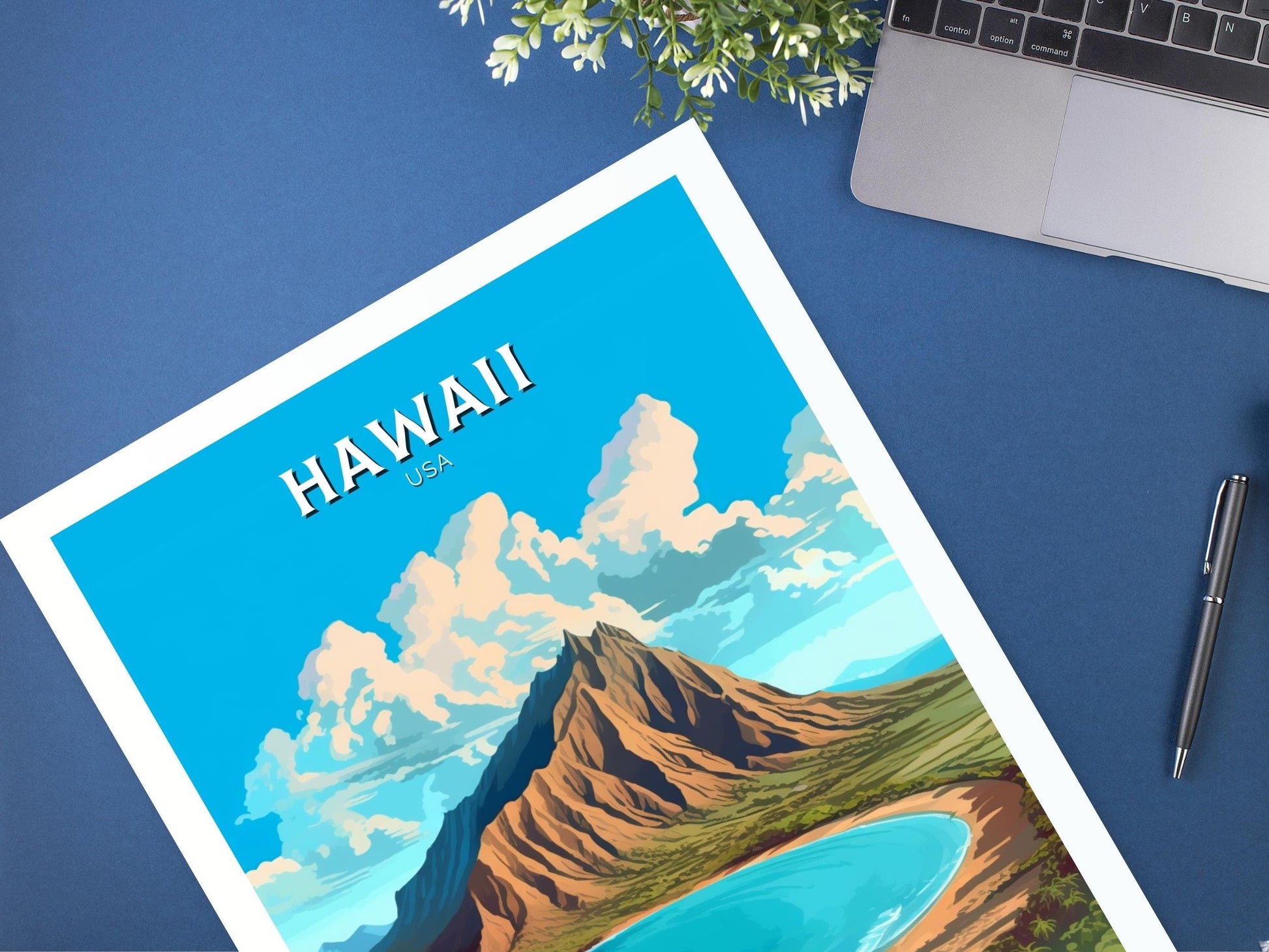 Hawaii Travel Print | Hawaii Poster | Hawaii Design | Hawaii Wall Art | Hawaii Illustration | The Islands of Hawaii print | ID 380