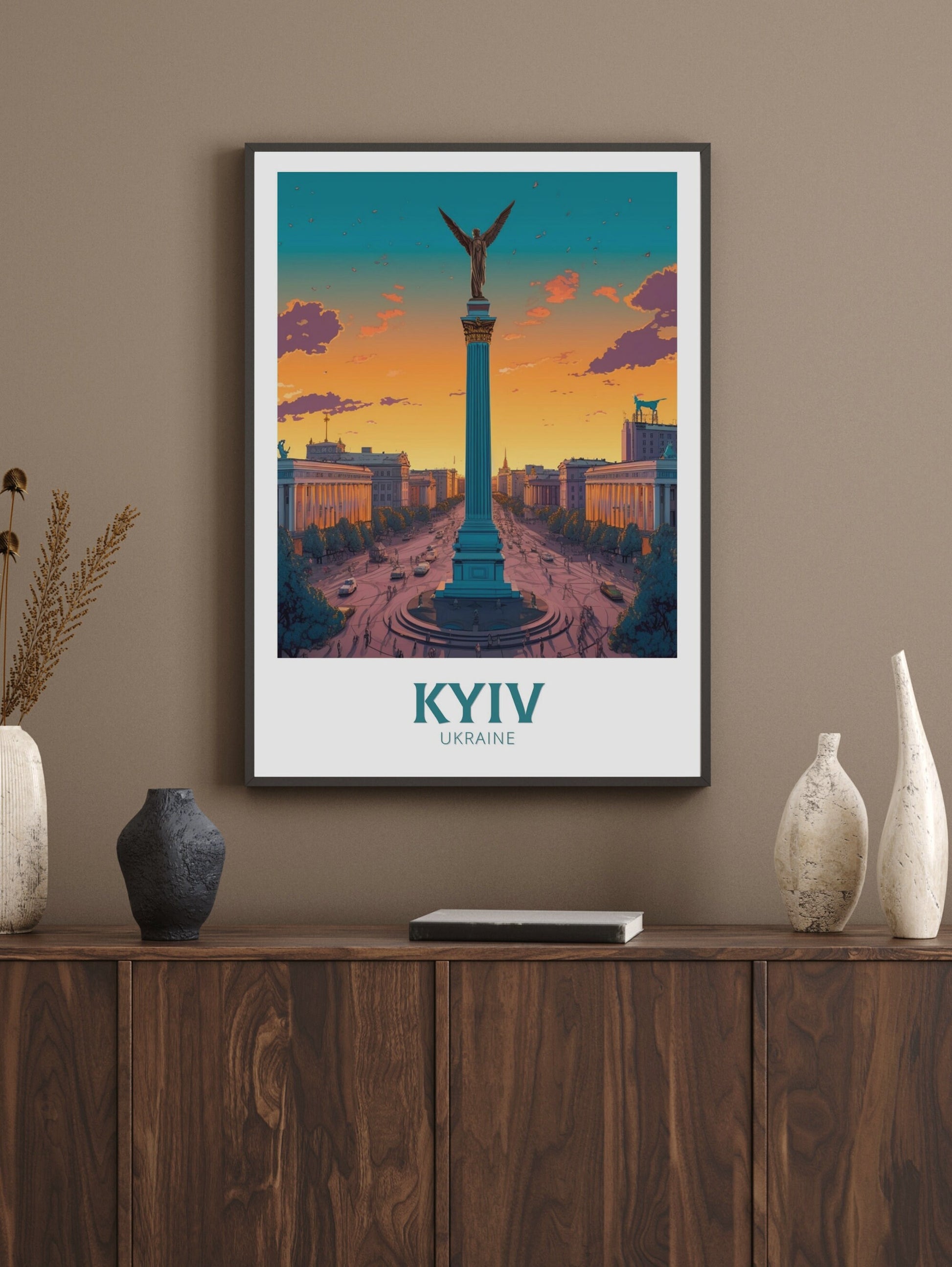 Kyiv Ukraine Travel Print | Kyiv Poster | Kyiv Design | Kyiv Wall Art | Kyiv Ukraine Illustration | Kiev Ukraine Poster | Kyiv Art | ID 193