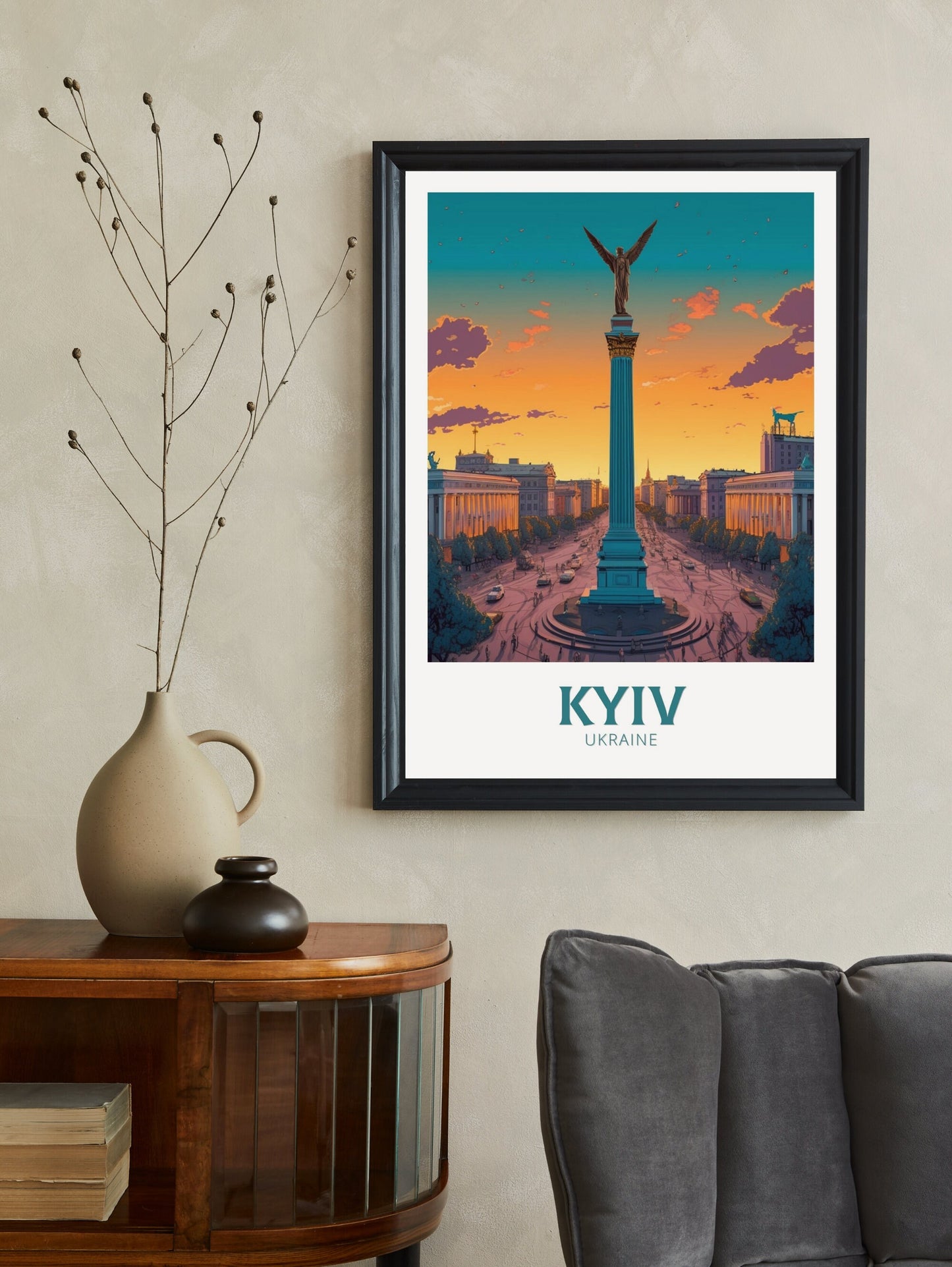 Kyiv Ukraine Travel Print | Kyiv Poster | Kyiv Design | Kyiv Wall Art | Kyiv Ukraine Illustration | Kiev Ukraine Poster | Kyiv Art | ID 193