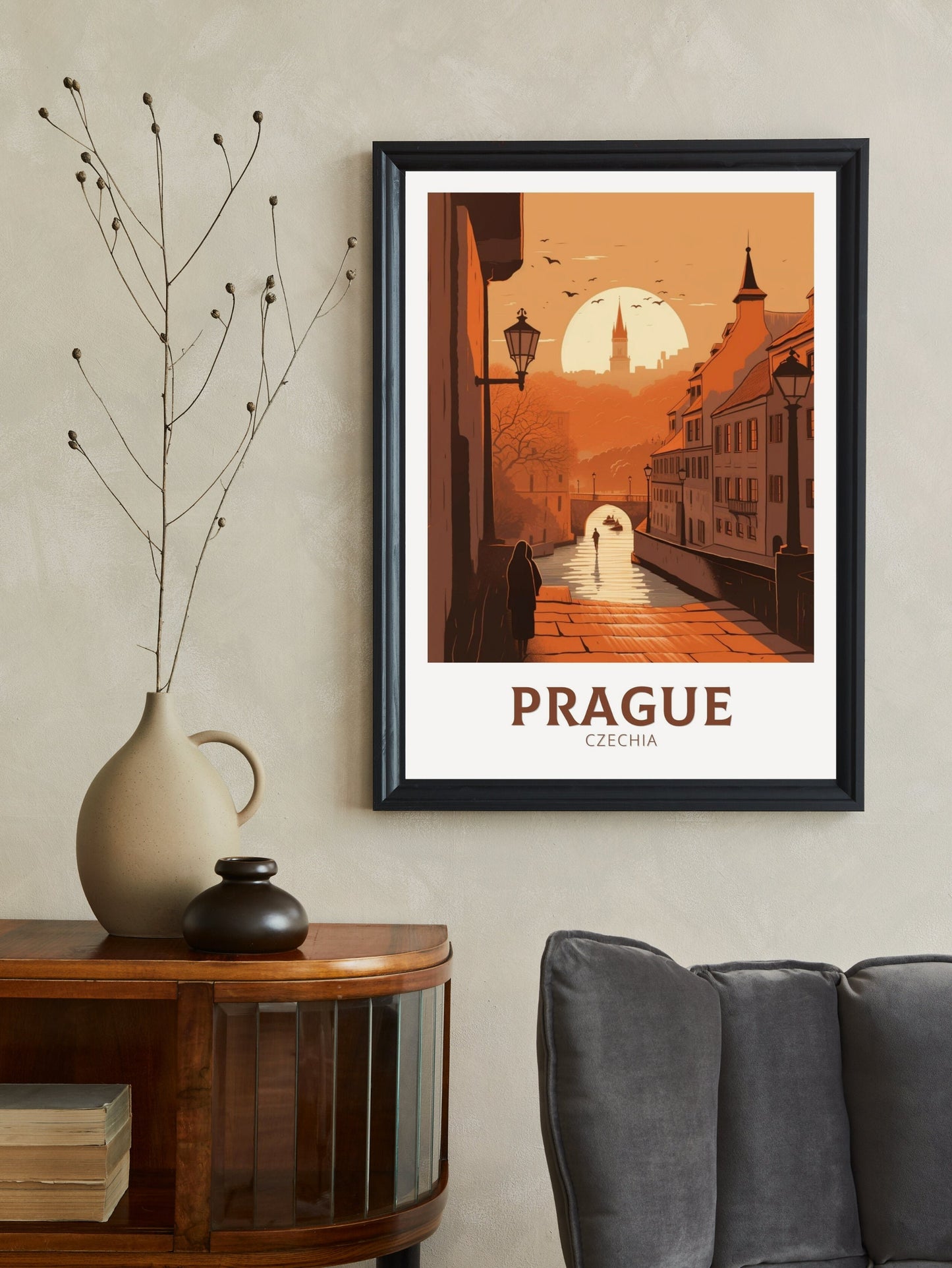 Prague Travel Poster| Prague Illustration | Prague Wall Art | Chech Republic Poster | Prague Home Décor | Prague Print | ID 208