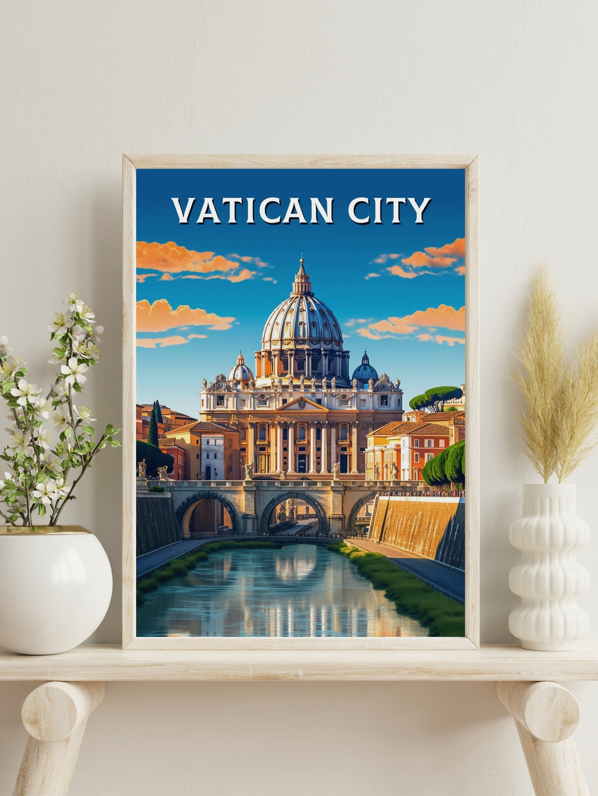 Vatican Travel Print | Travel Gifts | Italy Travel Poster | Vatican City Poster | Housewarming Gift | Vatican Art | Vatican Gift | ID 233