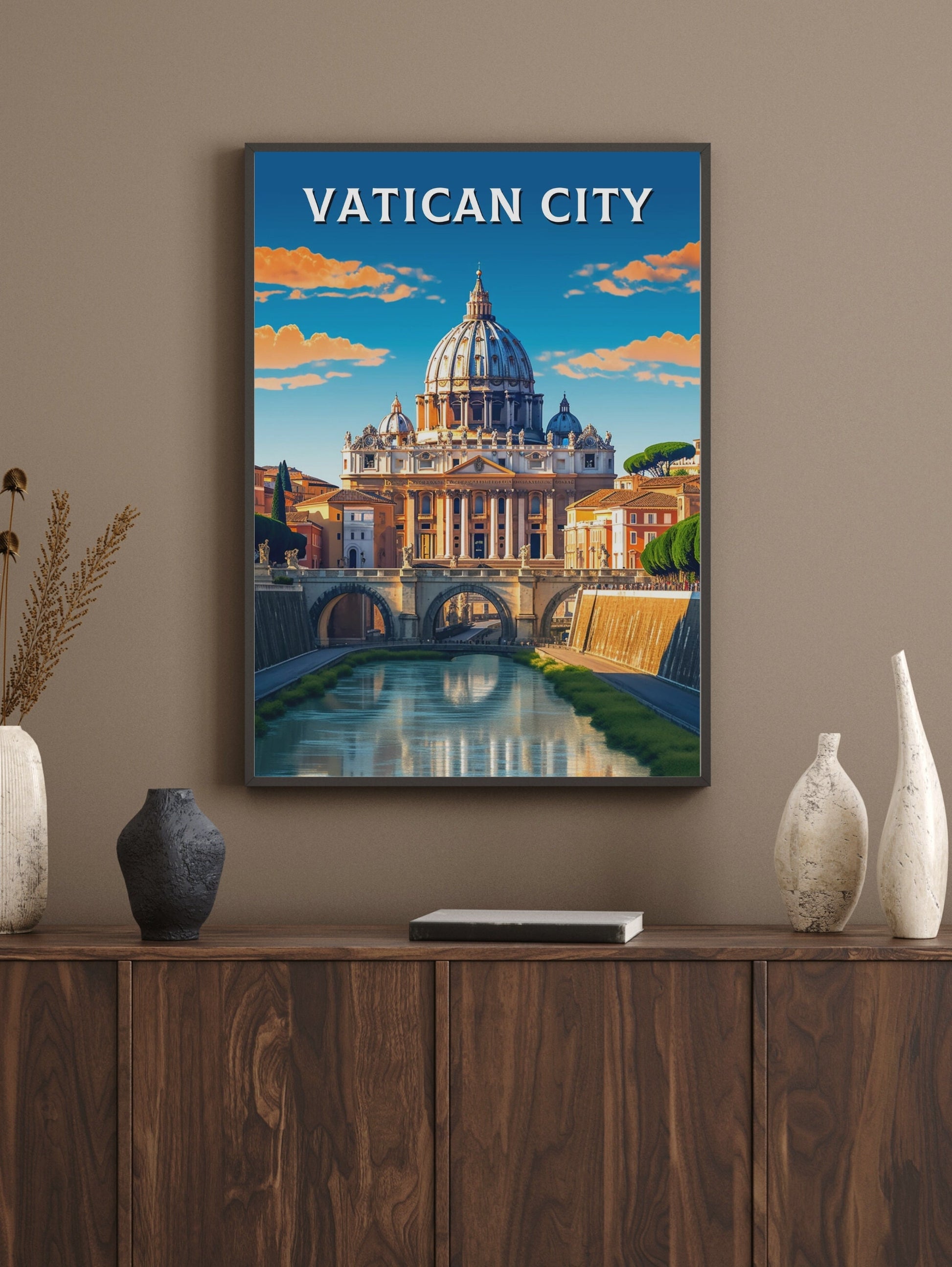 Vatican Travel Print | Travel Gifts | Italy Travel Poster | Vatican City Poster | Housewarming Gift | Vatican Art | Vatican Gift | ID 233