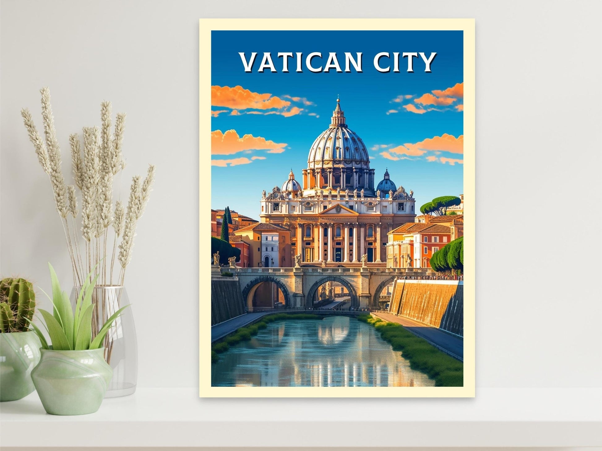 Vatican Travel Print | Travel Gifts | Italy Travel Poster | Vatican City Poster | Housewarming Gift | Vatican Art | Vatican Gift | ID 233