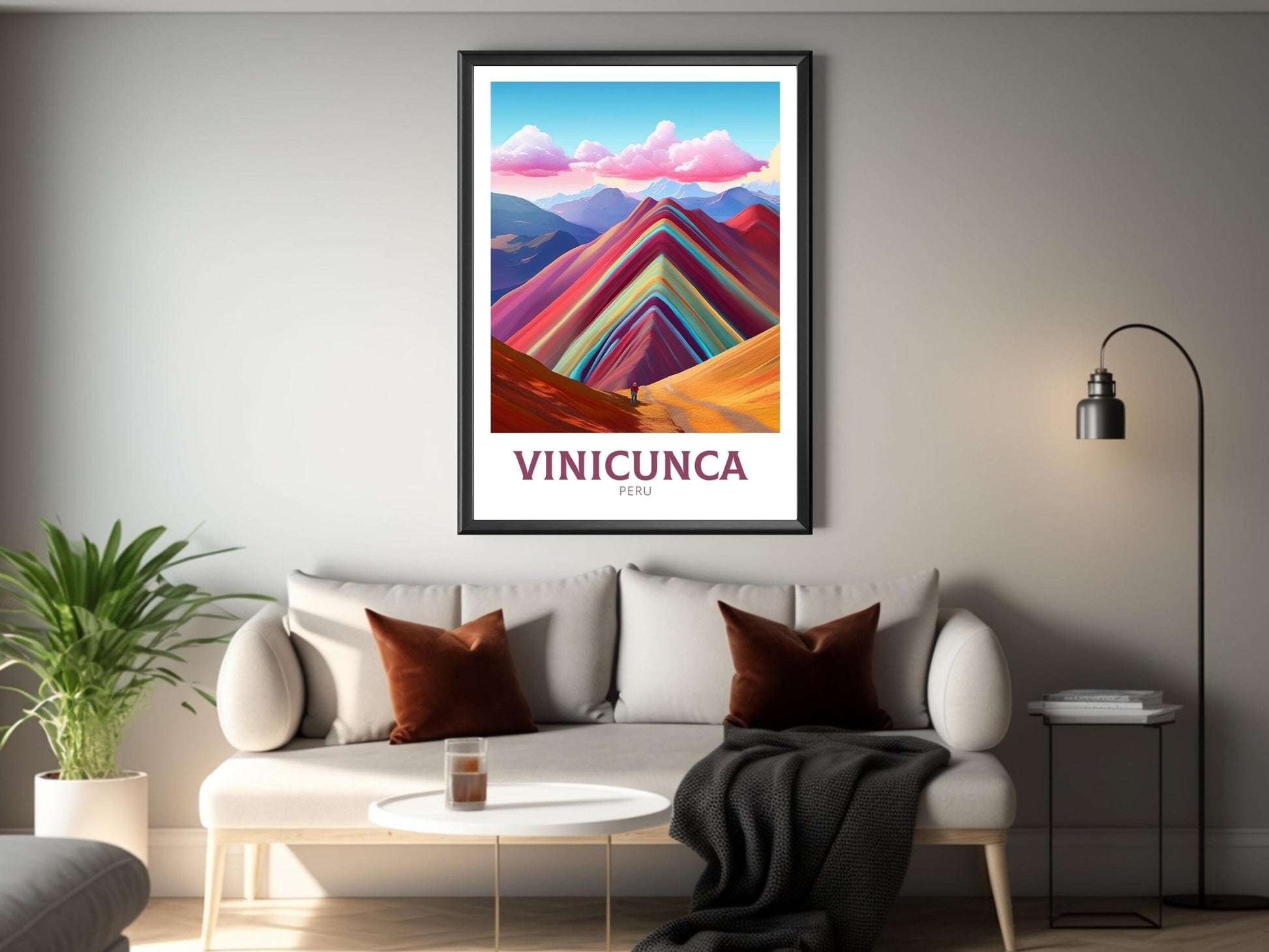 Vinicunca Travel Poster | Vinicunca Travel Print | Vinicunca Peru | Vinicunca Wall Art | Vinicunca Peru Painting | Rainbow Mountain ID 270