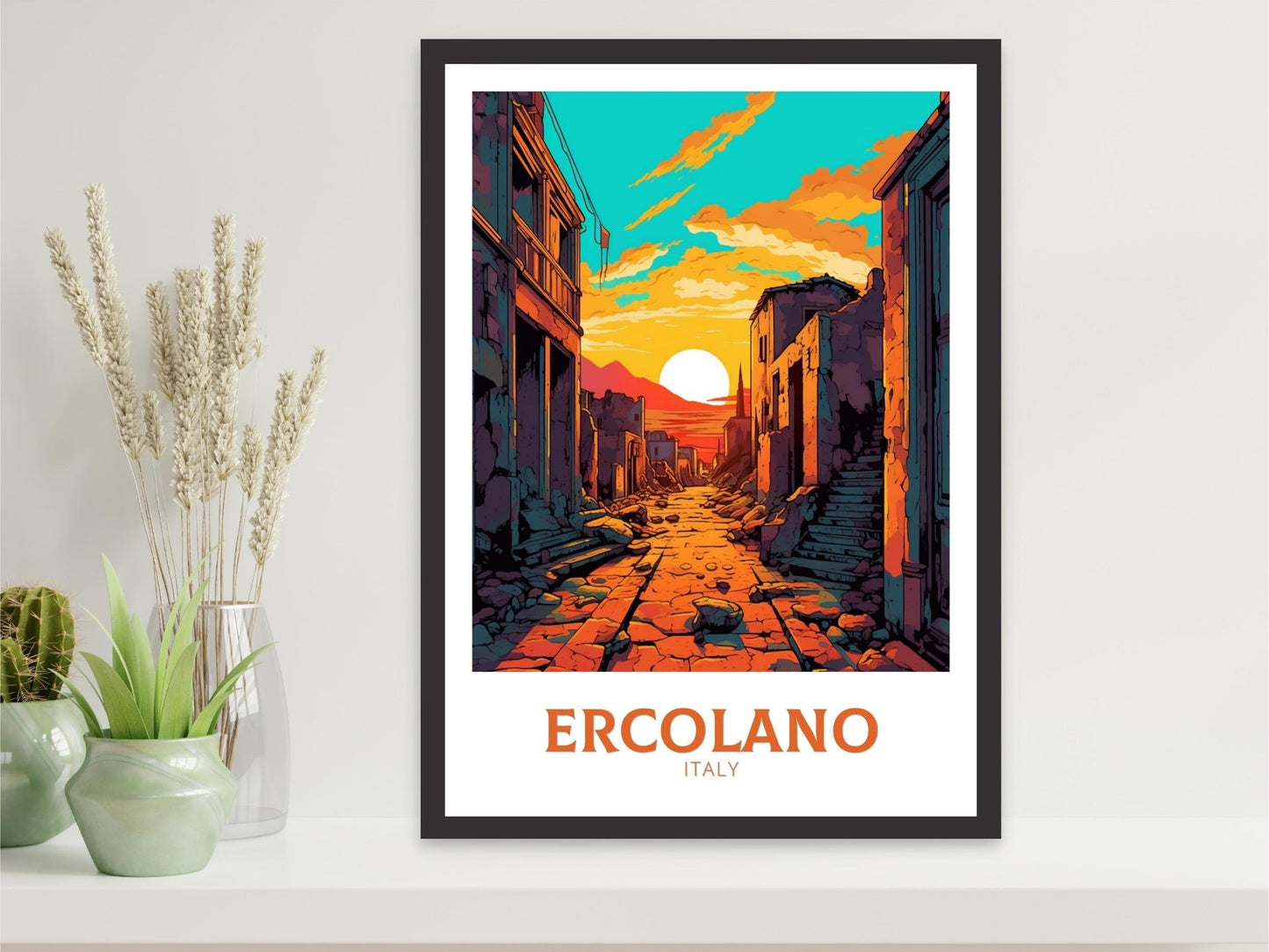 Ercolano Travel Print | Ercolano Travel Poster | Ercolano Illustration | Ercolano Wall Art | Italy Poster | Ercolano Italy Décor | ID 488