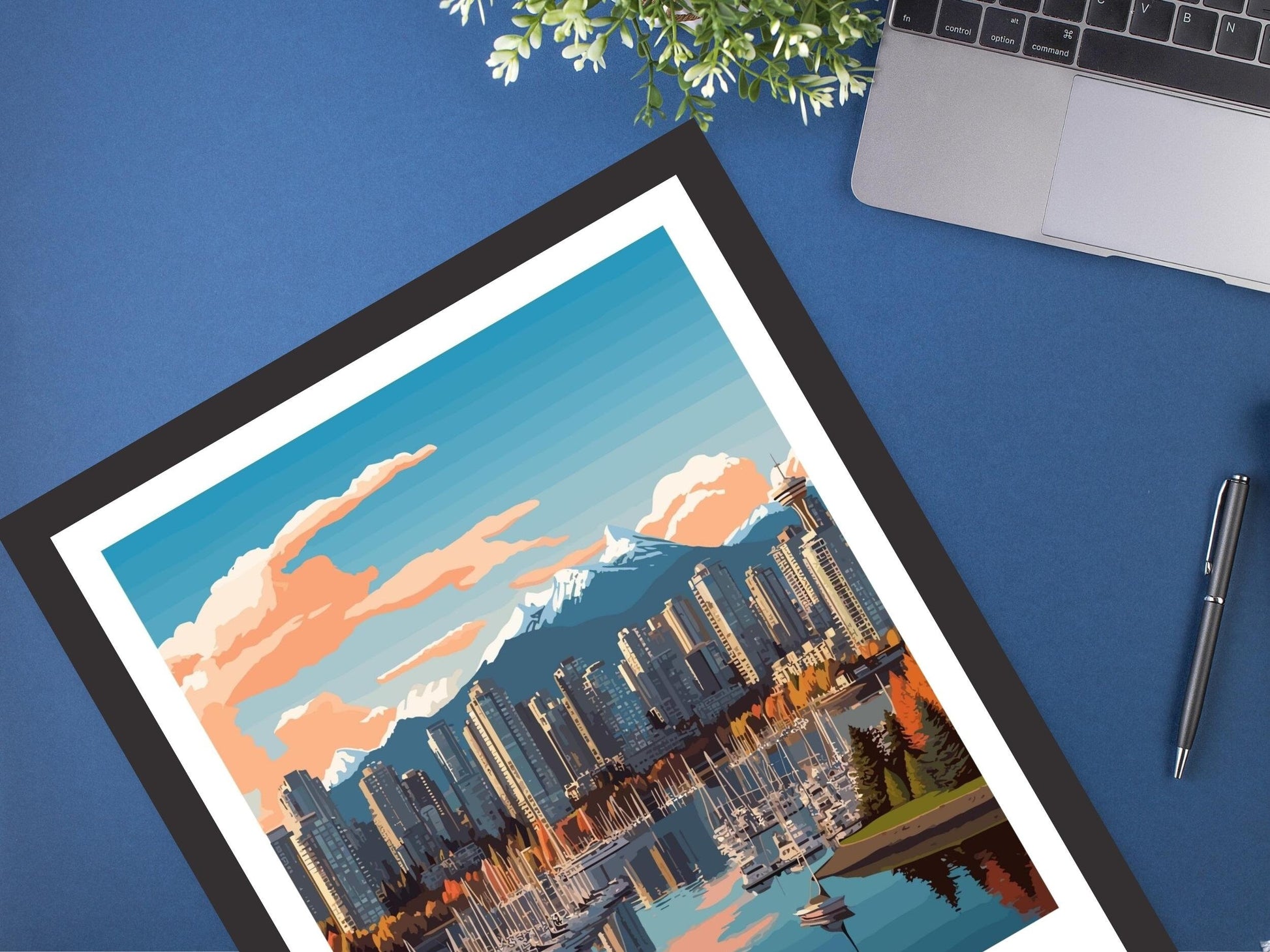 Vancouver Poster | Vancouver Travel Print | Illustration | Vancouver Art | Vancouver Wall Art | City Landscape | Canada Print | ID 393