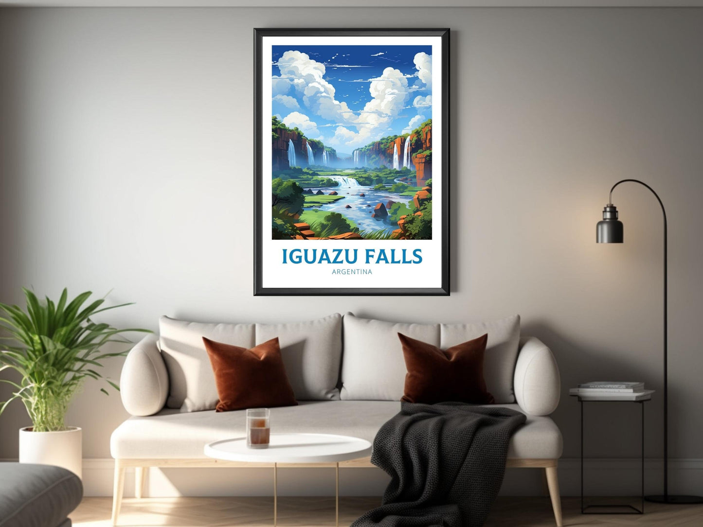 Iguazu Falls Travel Poster | Iguazu Falls Illustration | Iguazu Falls Wall Art | Iguazu Falls Poster | Iguazu Falls Art Poster | ID 191